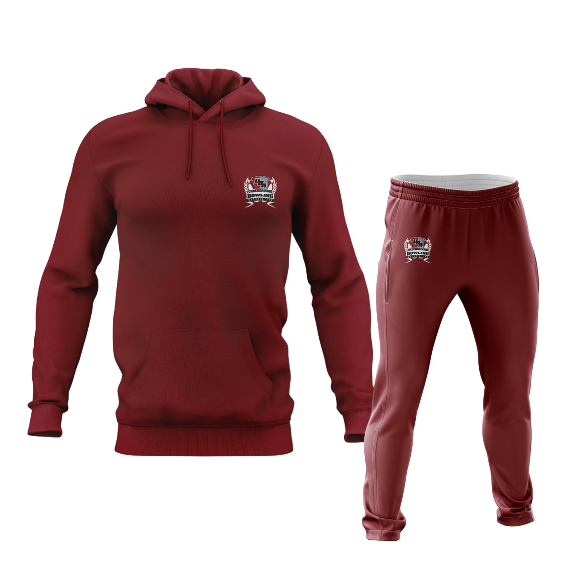 UBA Sweatsuit Burgundy (Hoodie with Sweatpant)