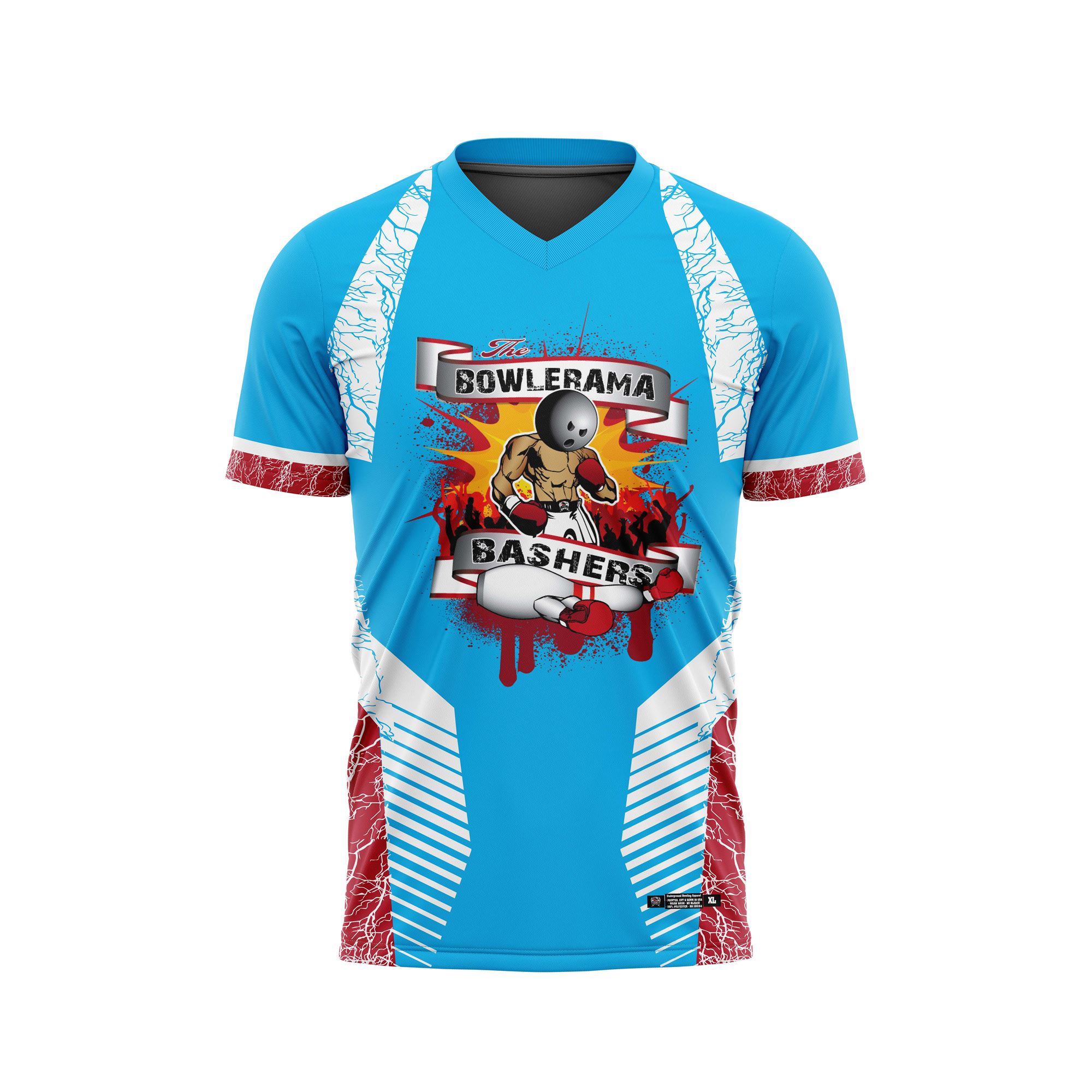 Bowlerama Bashers Red Blue Jersey