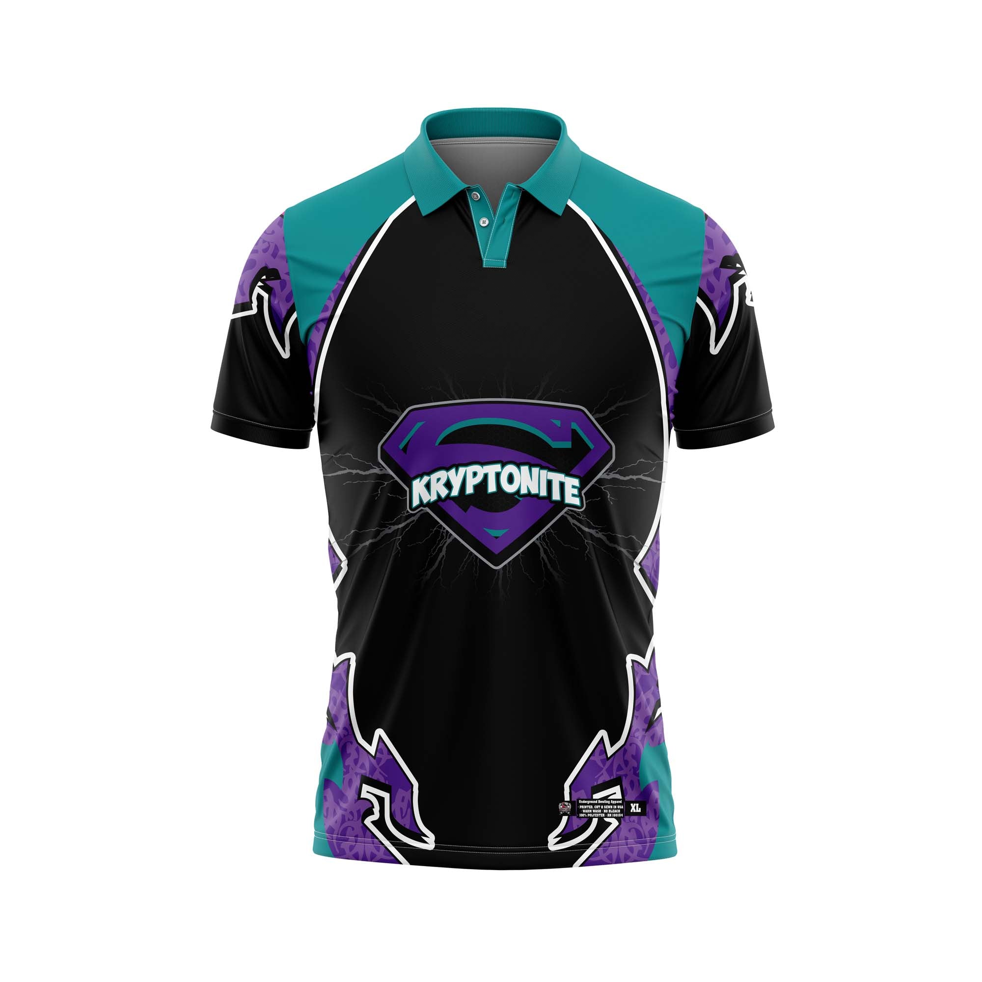 Kryptonite Black / Teal Jersey