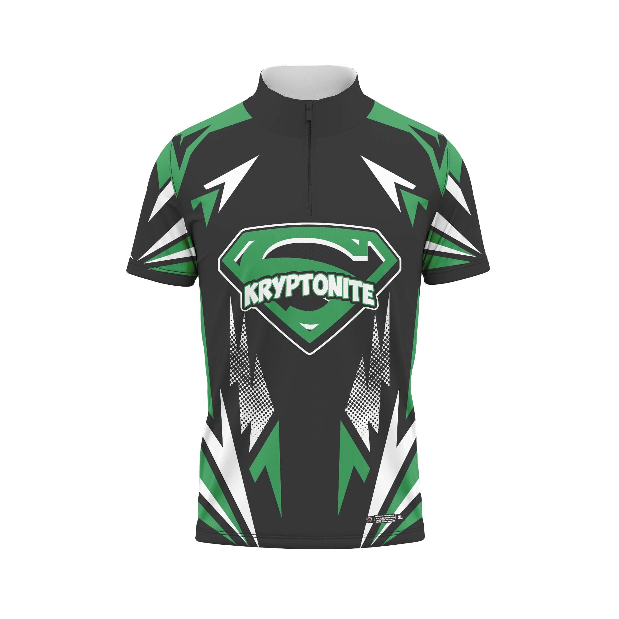 Kryptonite Geometric Black / Green Jersey