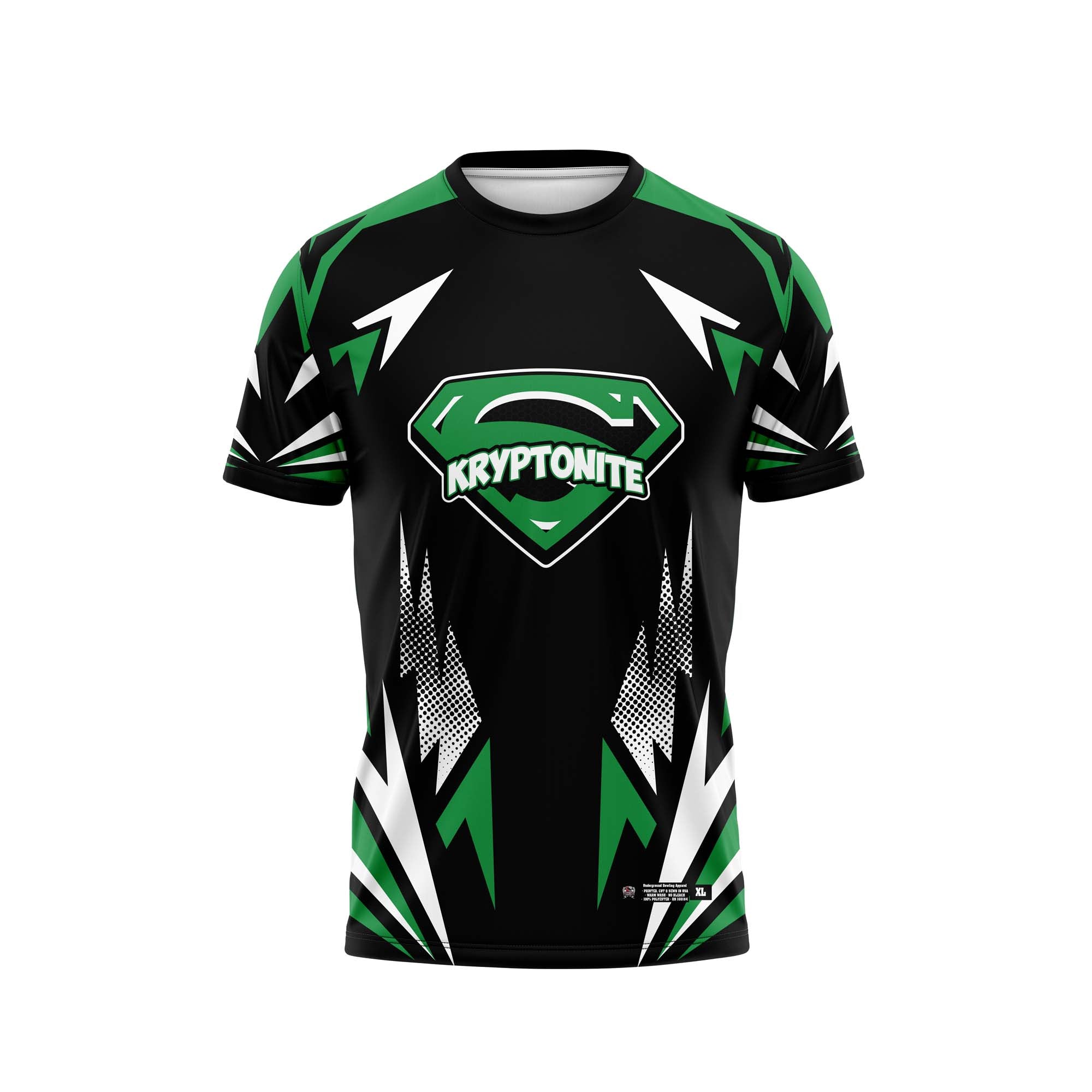 Kryptonite Geometric Black / Green Jersey