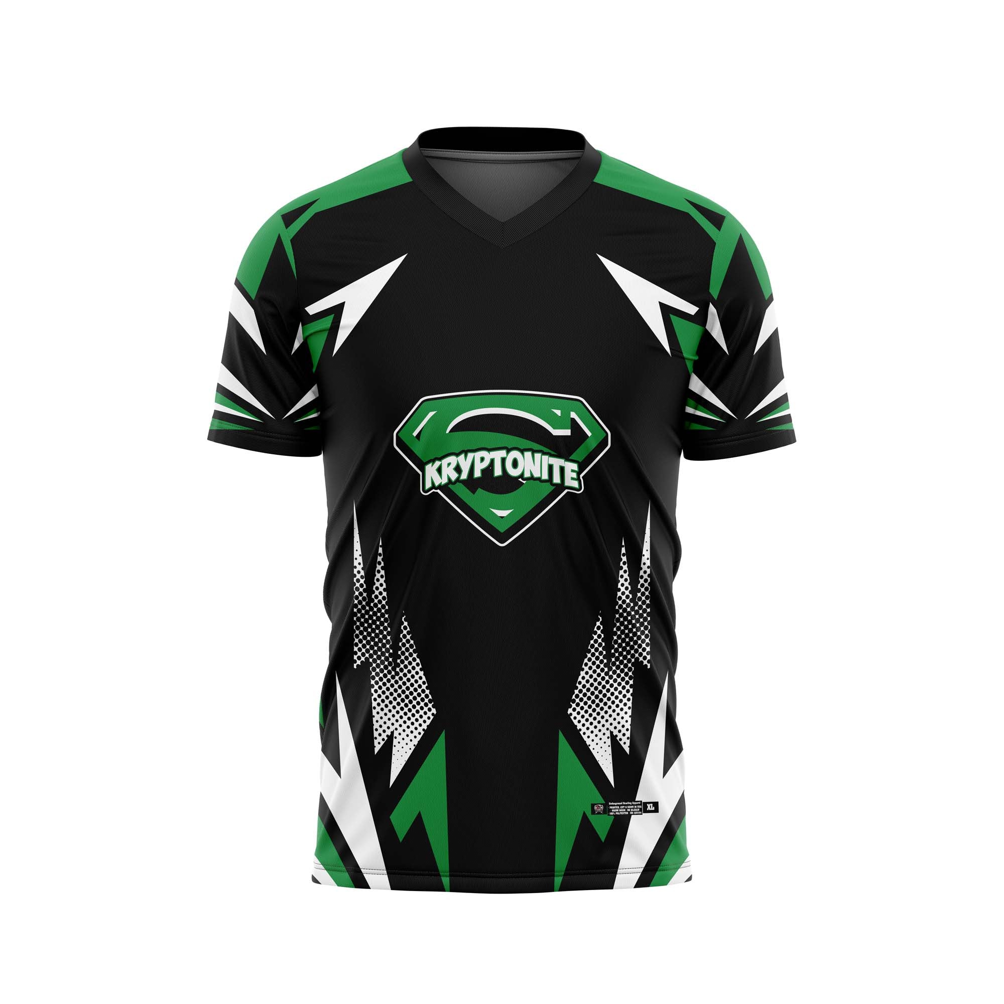 Kryptonite Geometric Black / Green Jersey