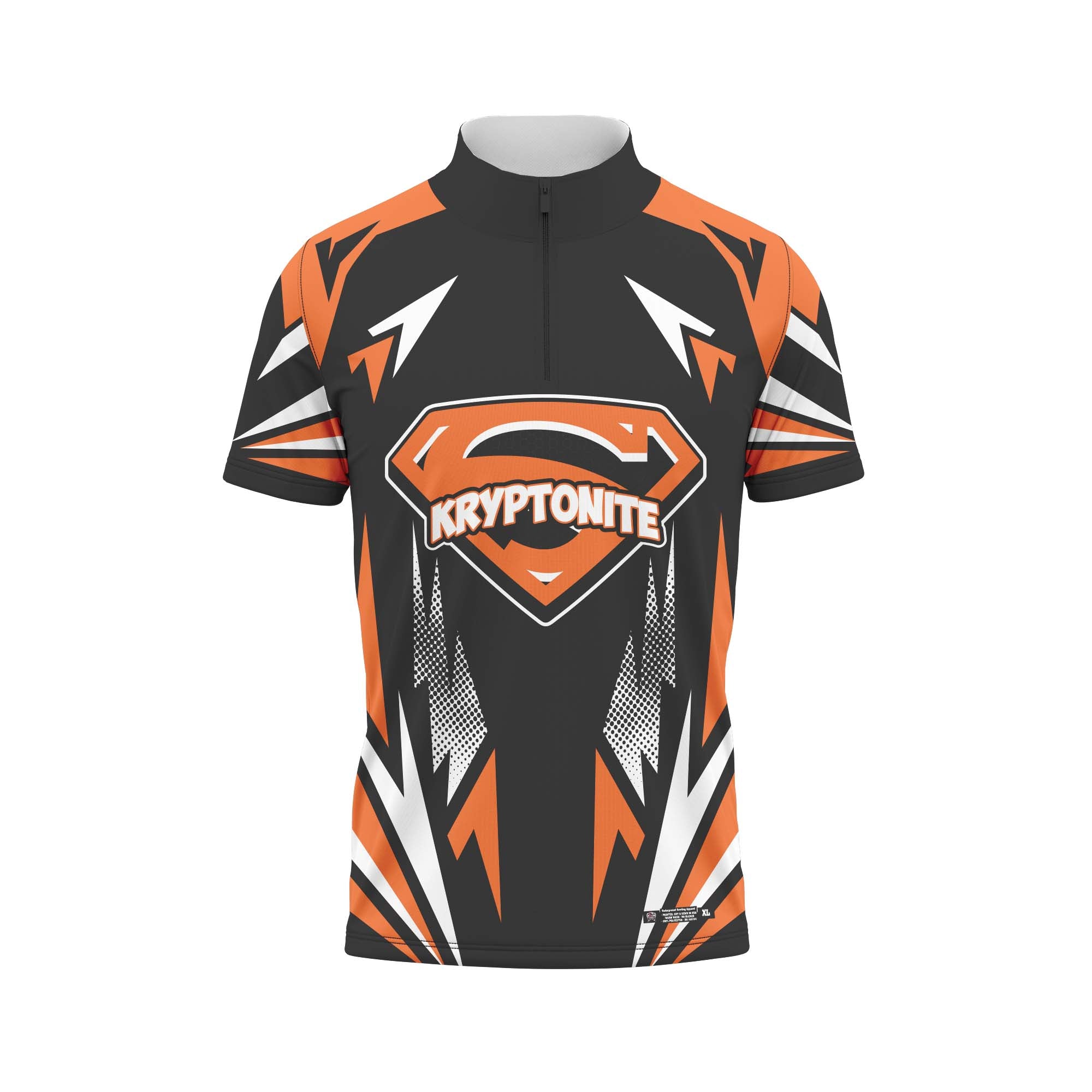 Kryptonite Geometric Black / Orange Jersey