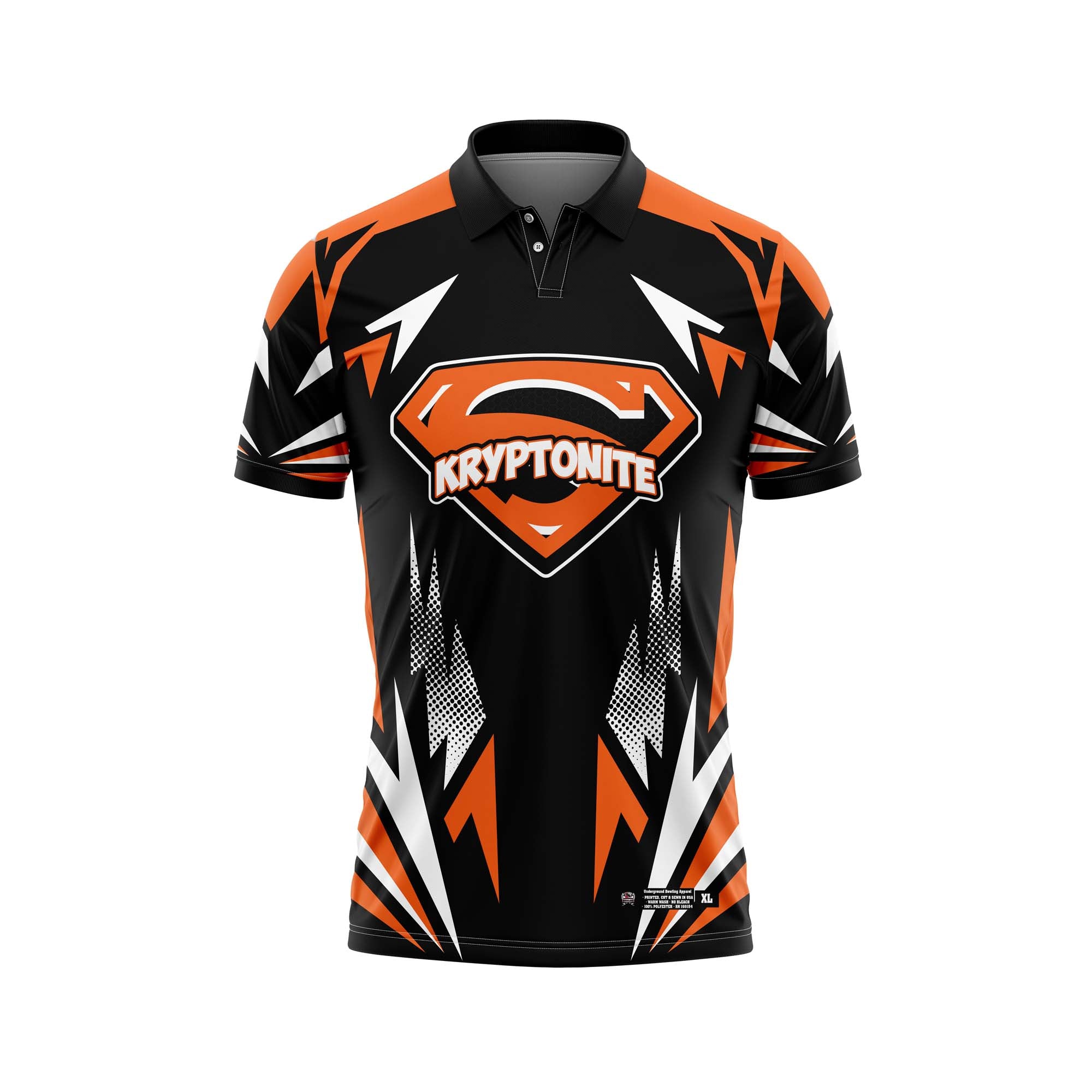 Kryptonite Geometric Black / Orange Jersey