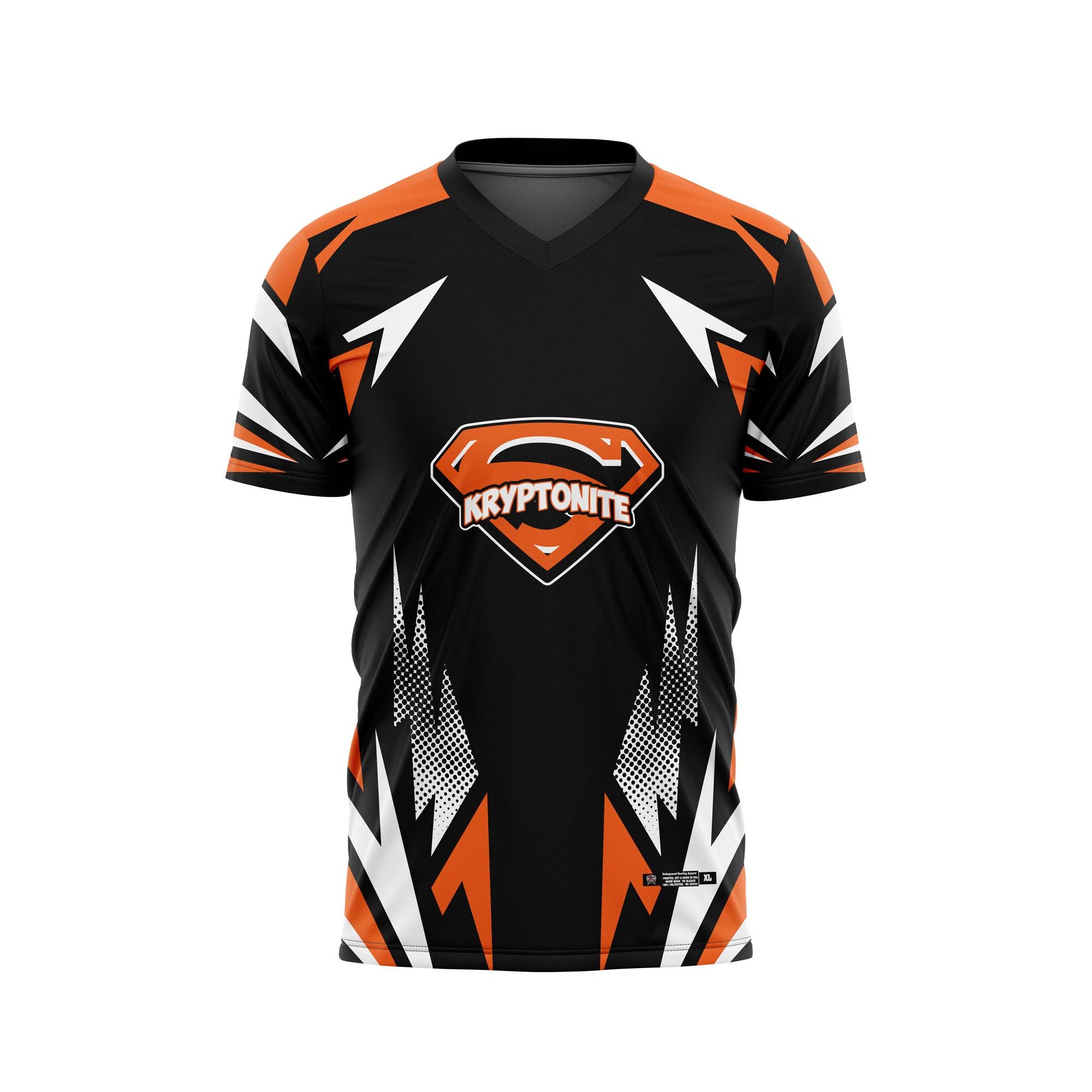 Kryptonite Geometric Black / Orange Jersey