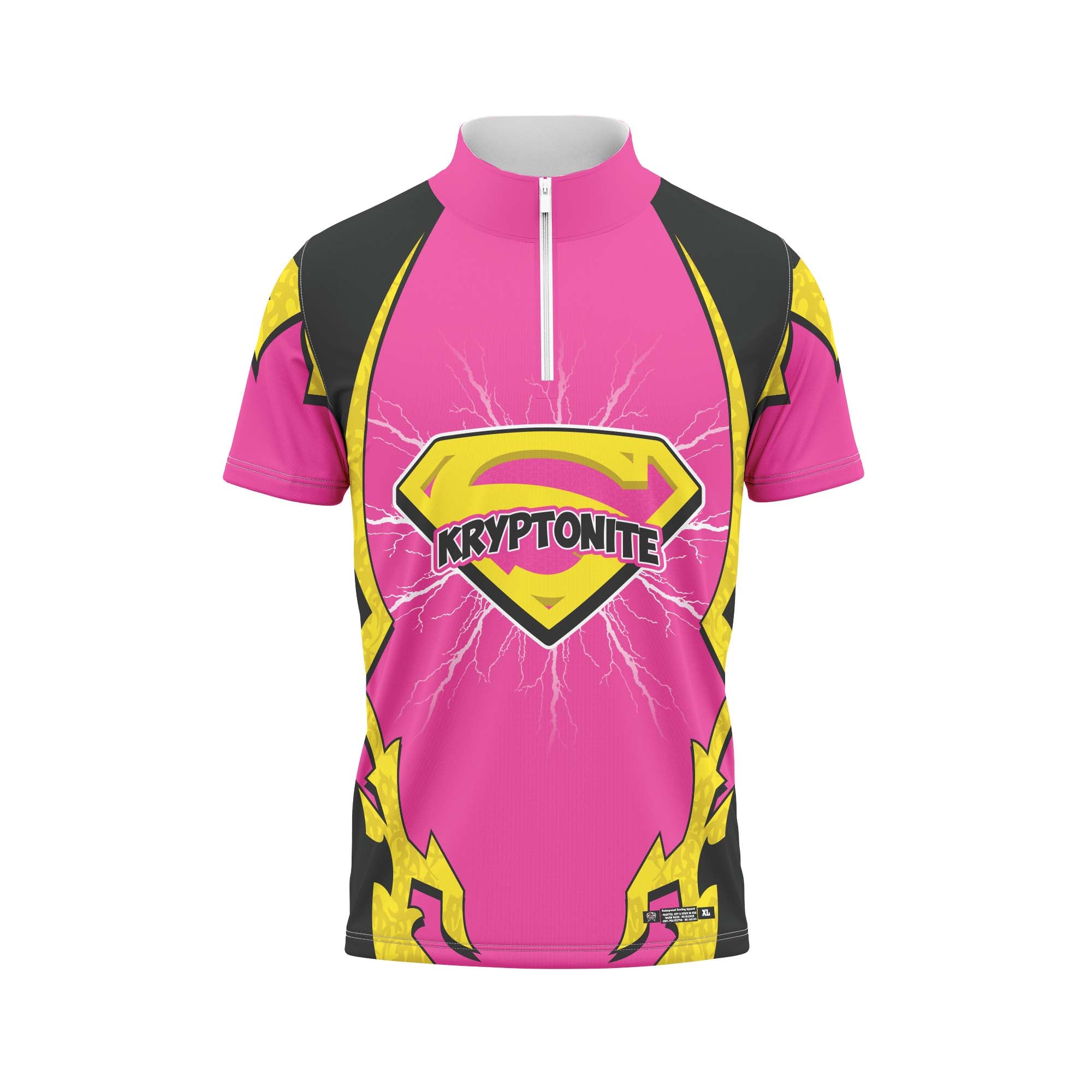 Kryptonite Hot Pink Black Yellow Jersey