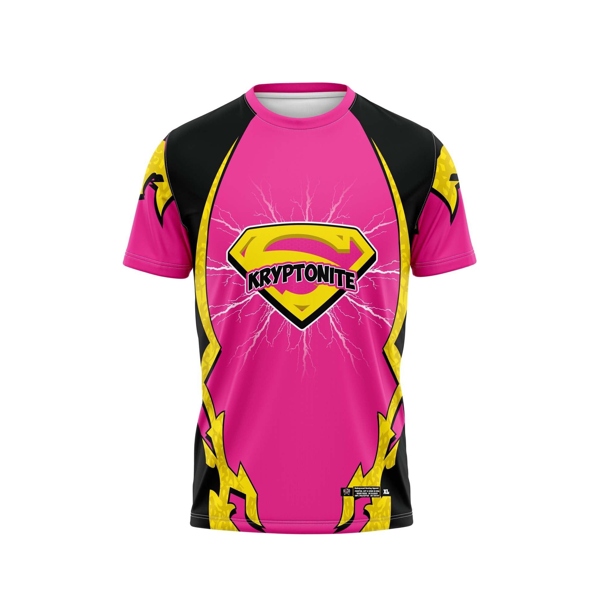 Kryptonite Hot Pink Black Yellow Jersey