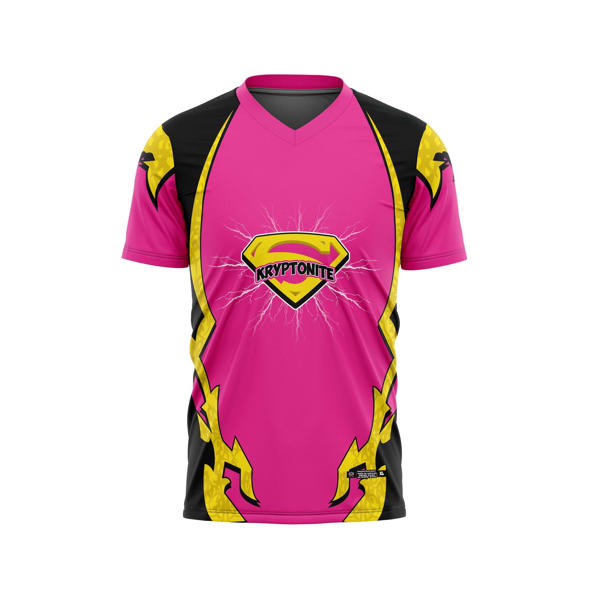 Kryptonite Hot Pink Black Yellow Jersey