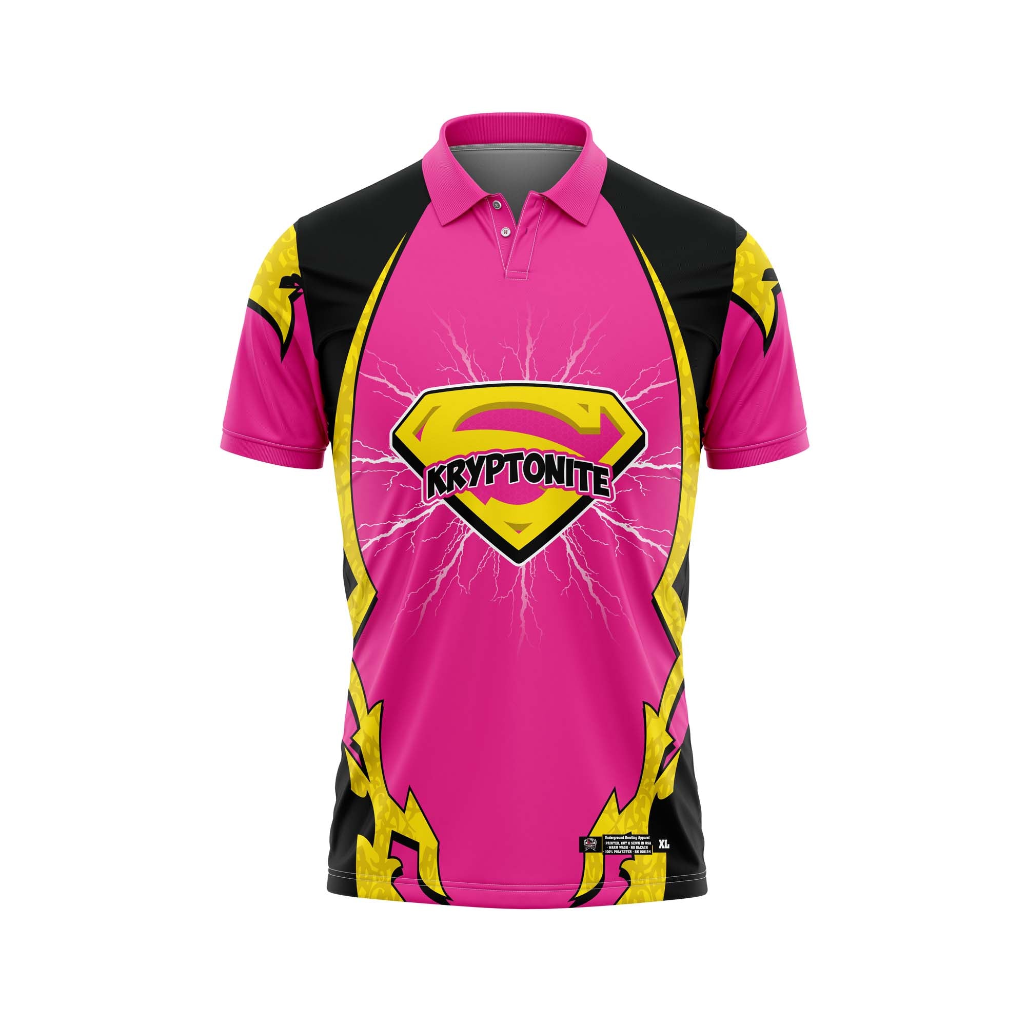 Kryptonite Hot Pink Black Yellow Jersey