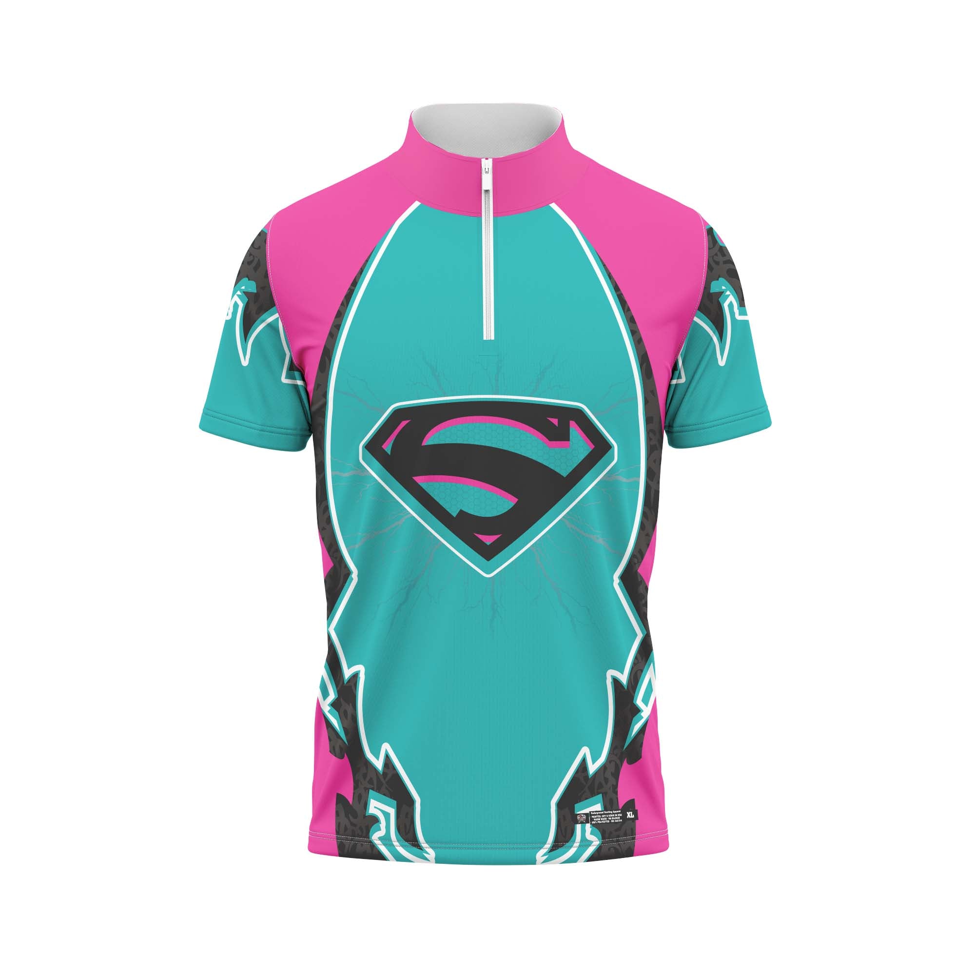 Kryptonite Pink-Teal-Black Jersey