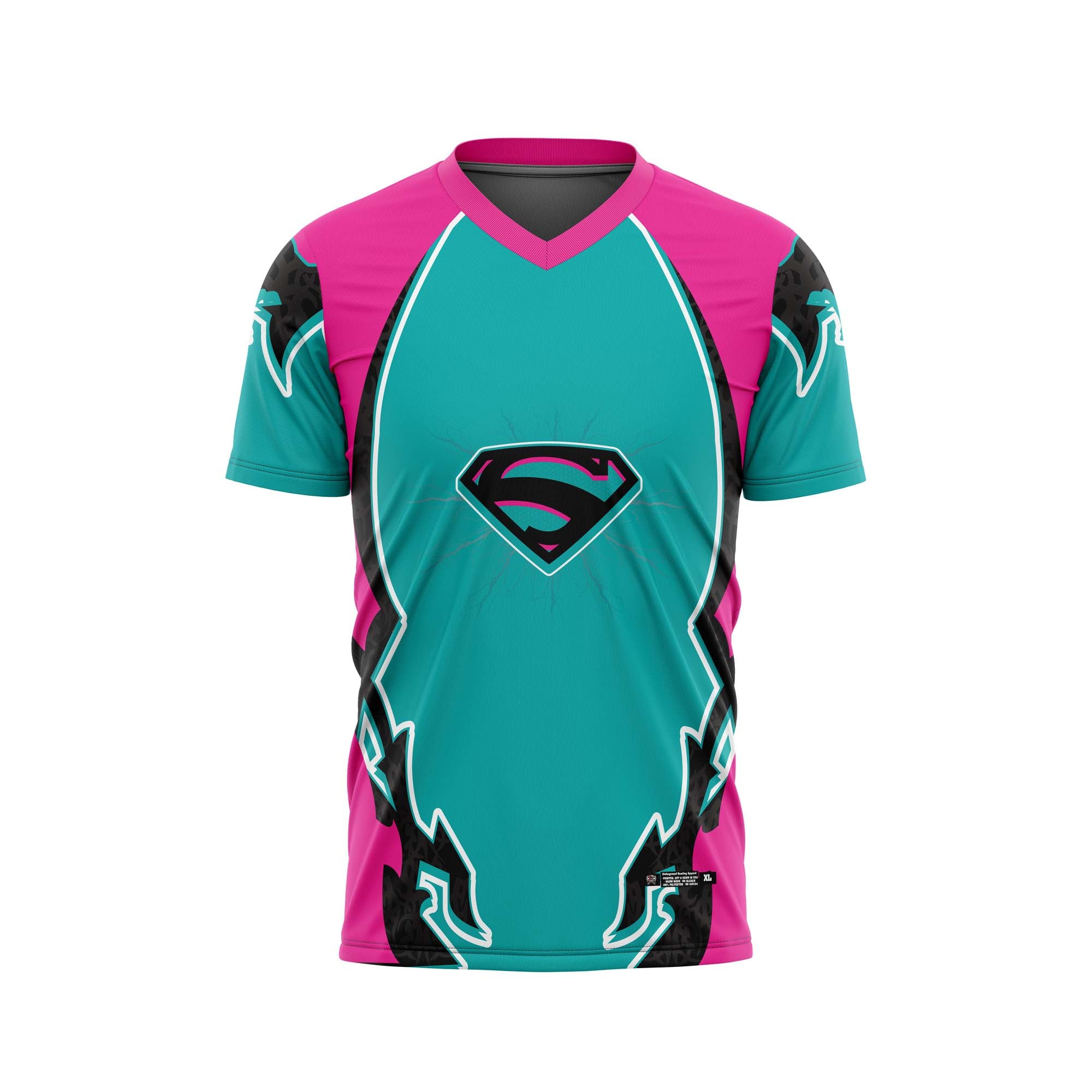 Kryptonite Pink-Teal-Black Jersey