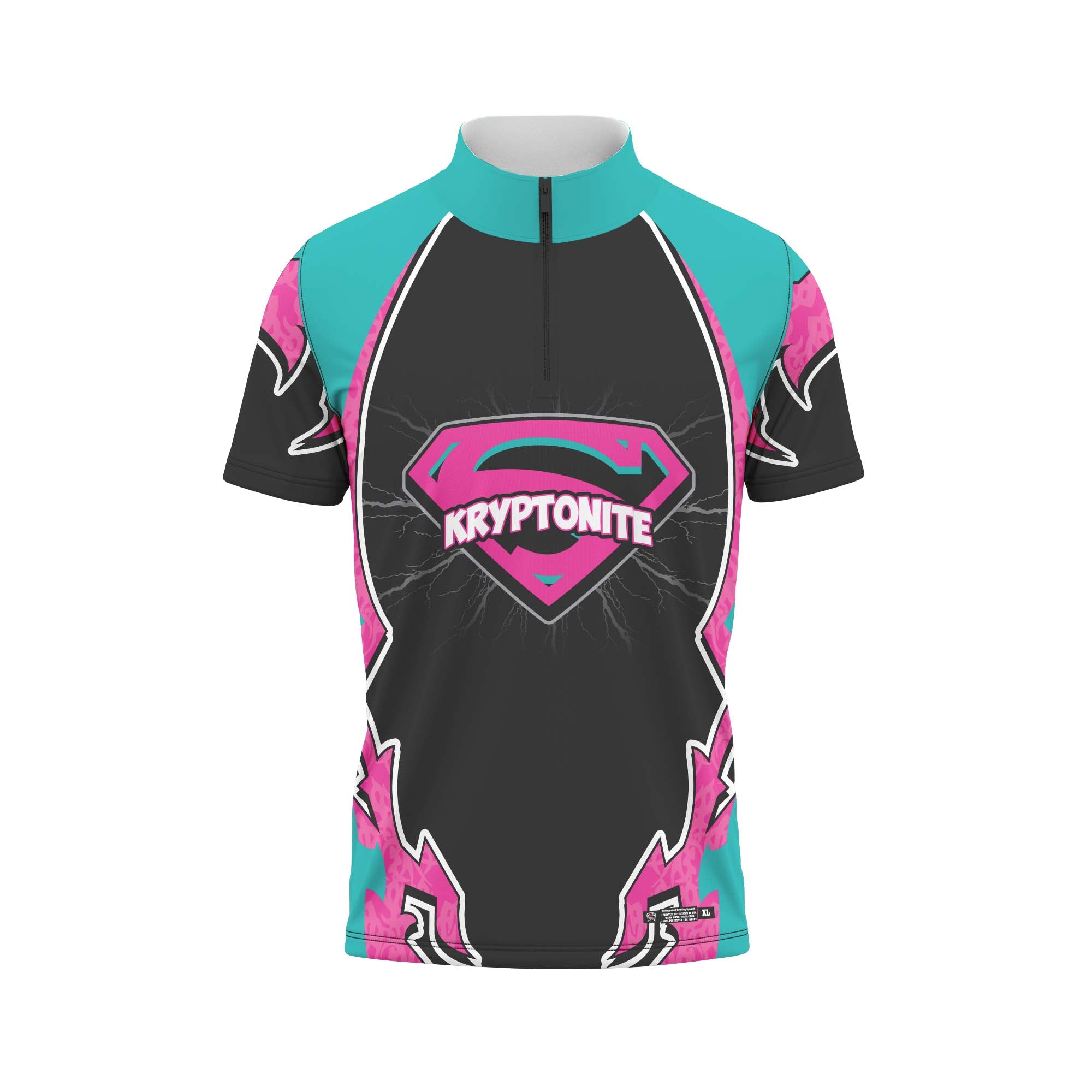 Kryptonite Teal Black Pink Jersey