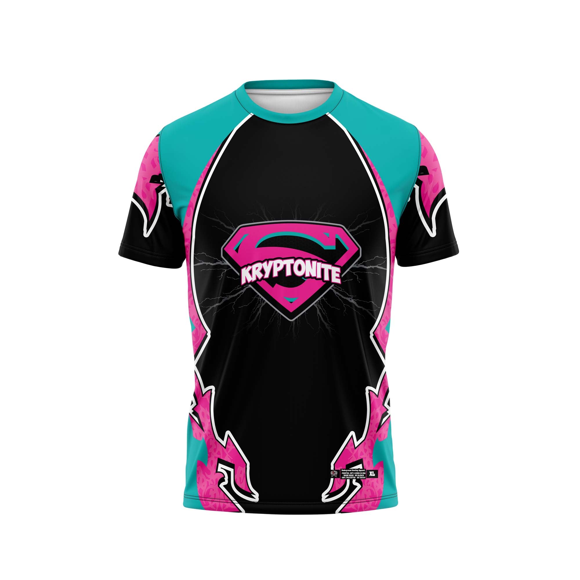 Kryptonite Teal Black Pink Jersey