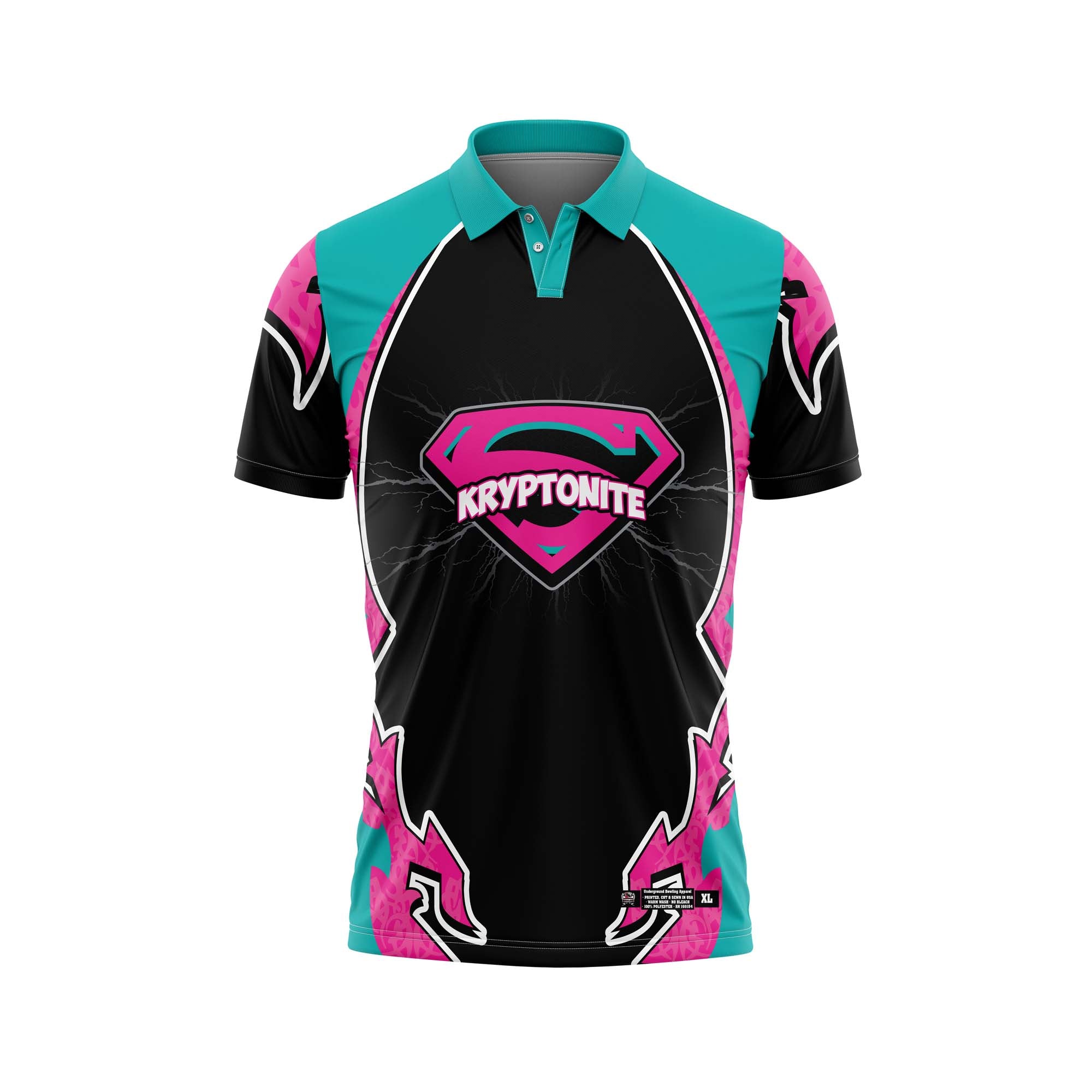 Kryptonite Teal Black Pink Jersey