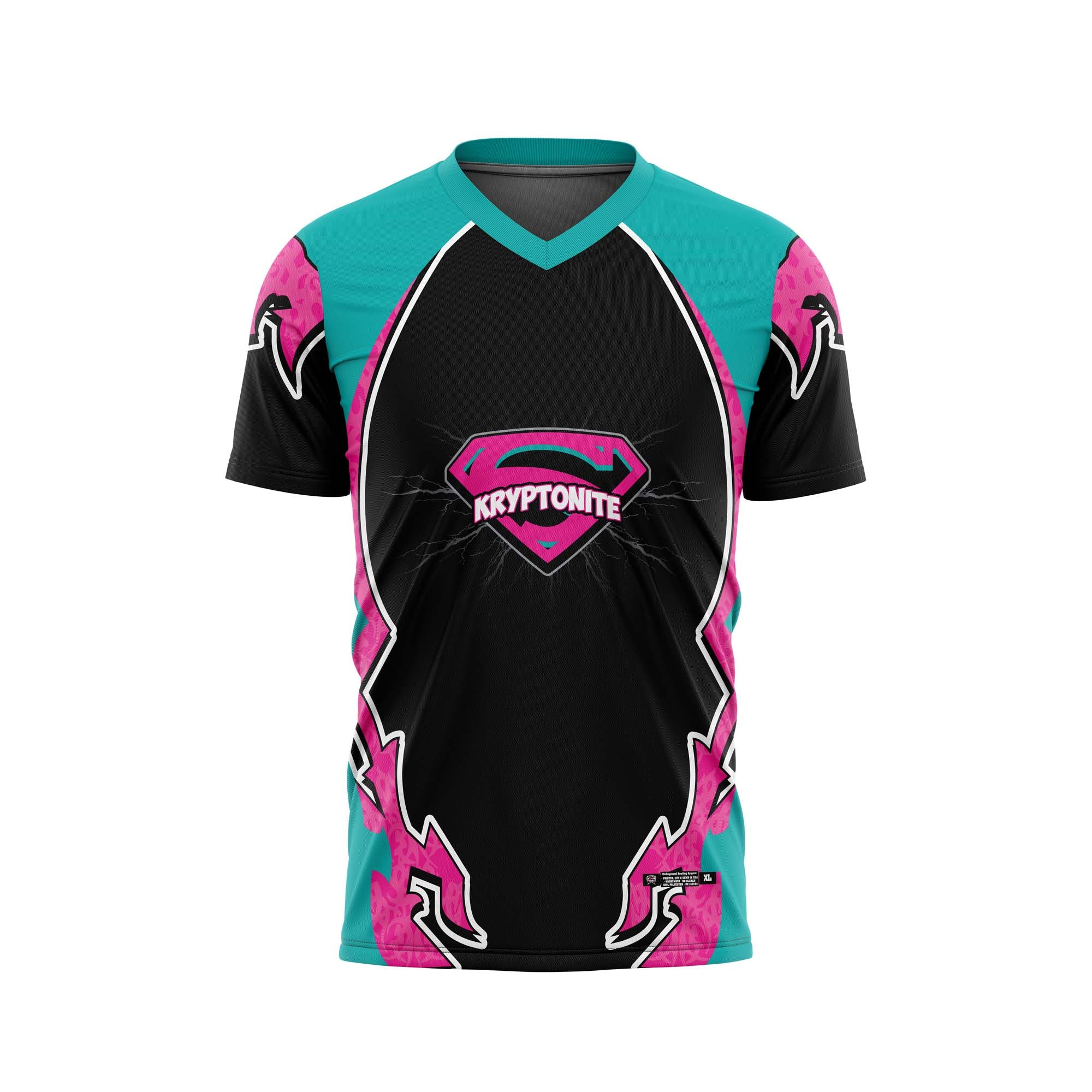 Kryptonite Teal Black Pink Jersey