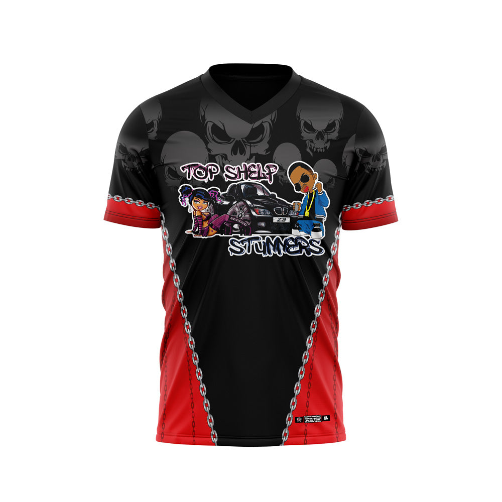 Top Shelf Stunners Skulls Red Jersey