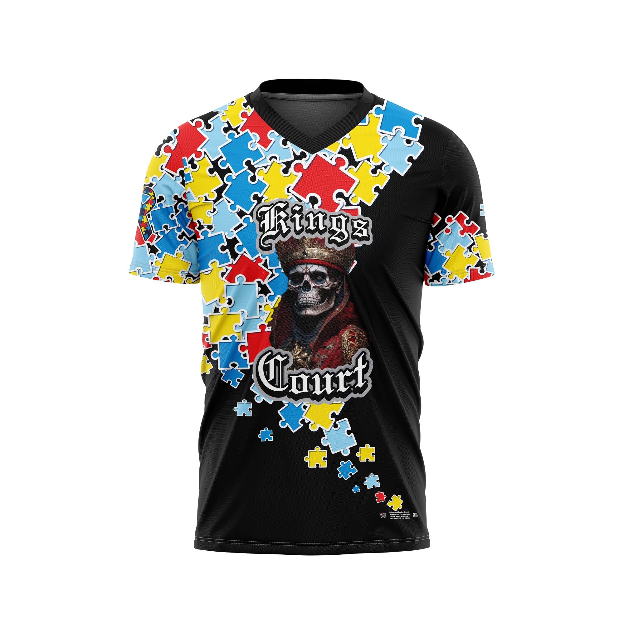 Kings Court Autism Clutter Black Jersey