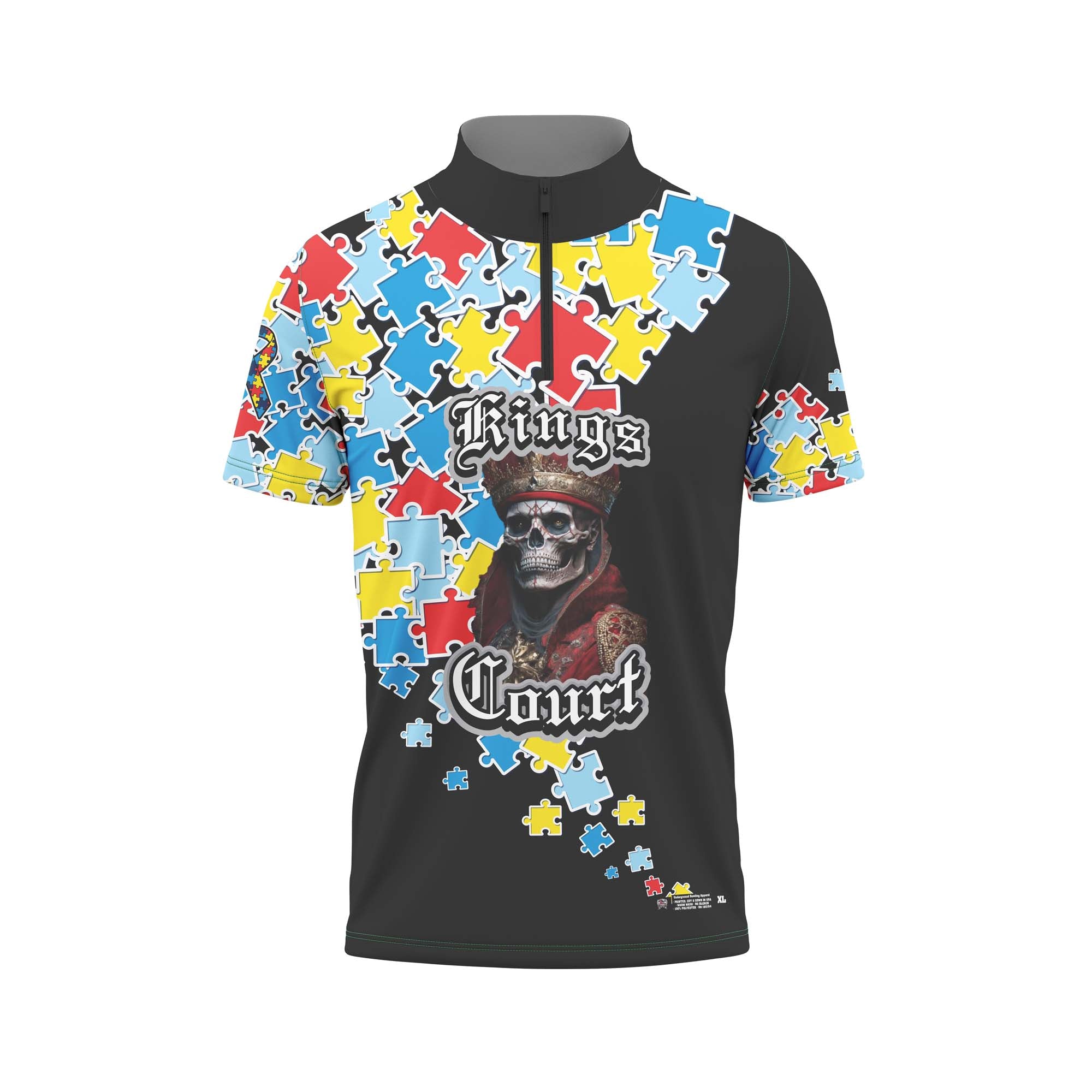 Kings Court Autism Clutter Black Jersey