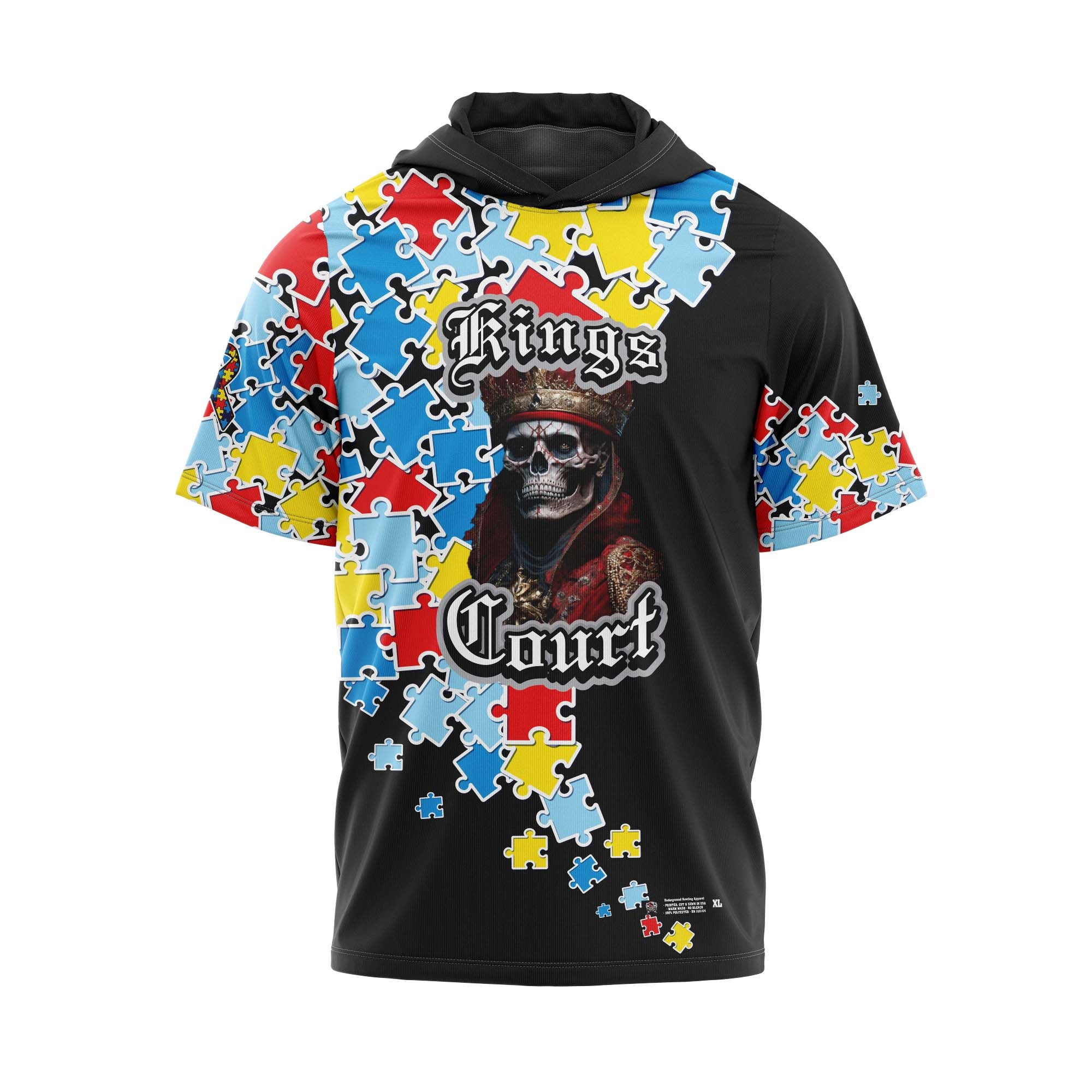 Kings Court Autism Clutter Black Jersey