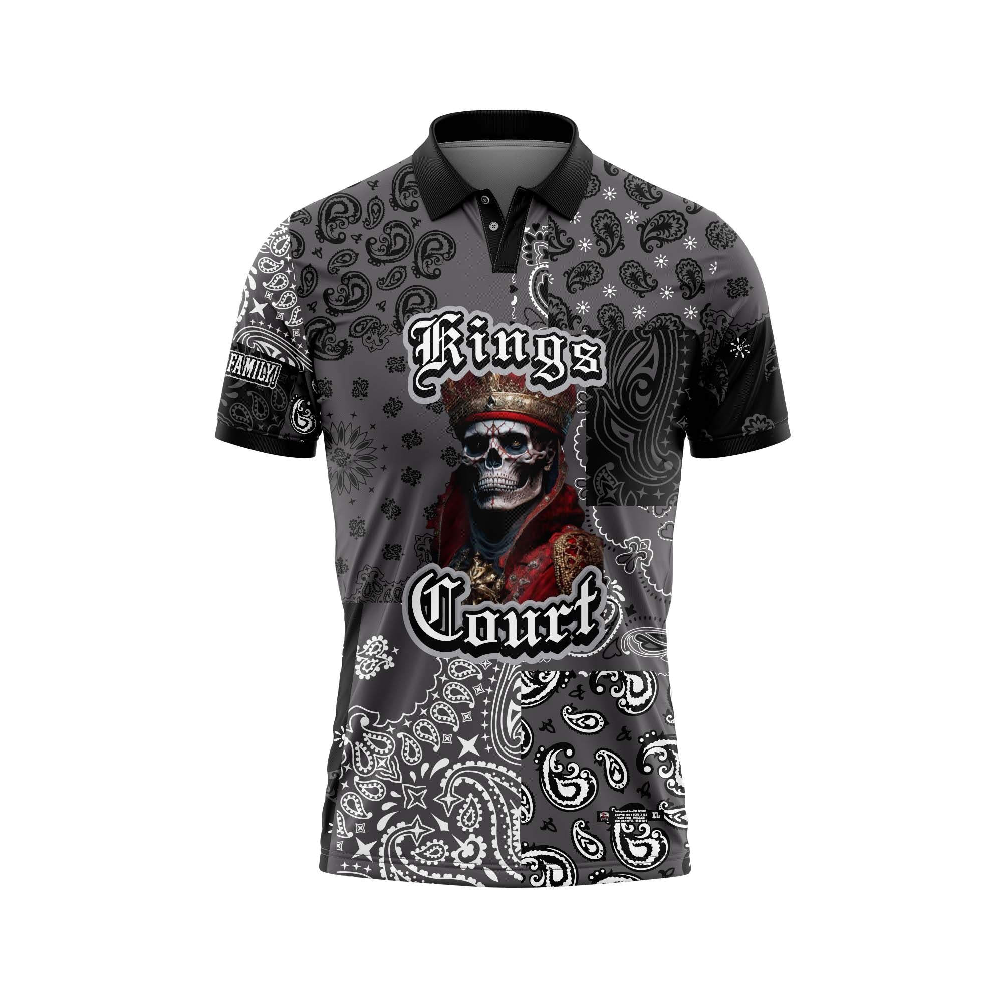 Kings Court Bandana Gray Jersey