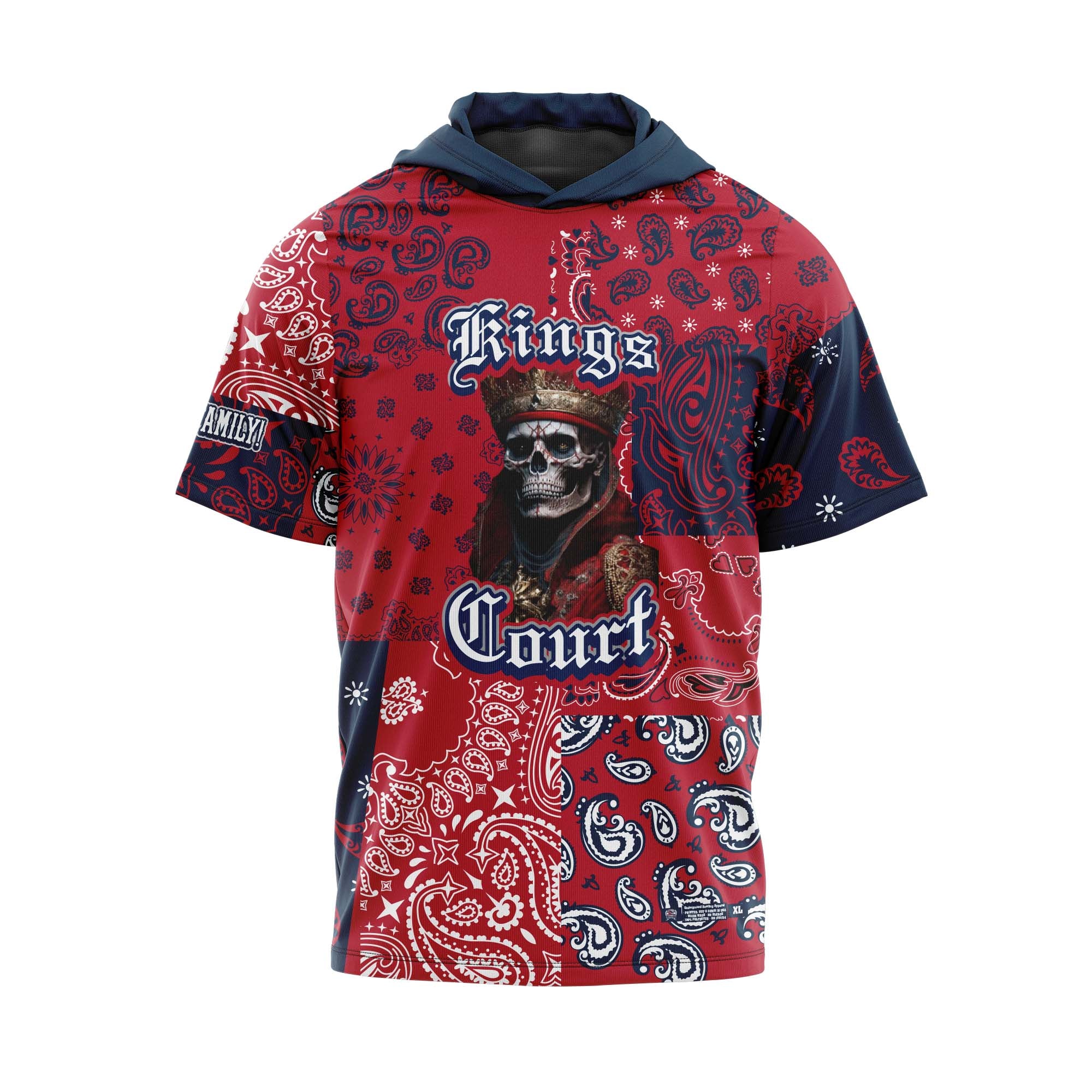 Kings Court Bandana Red Navy Jersey