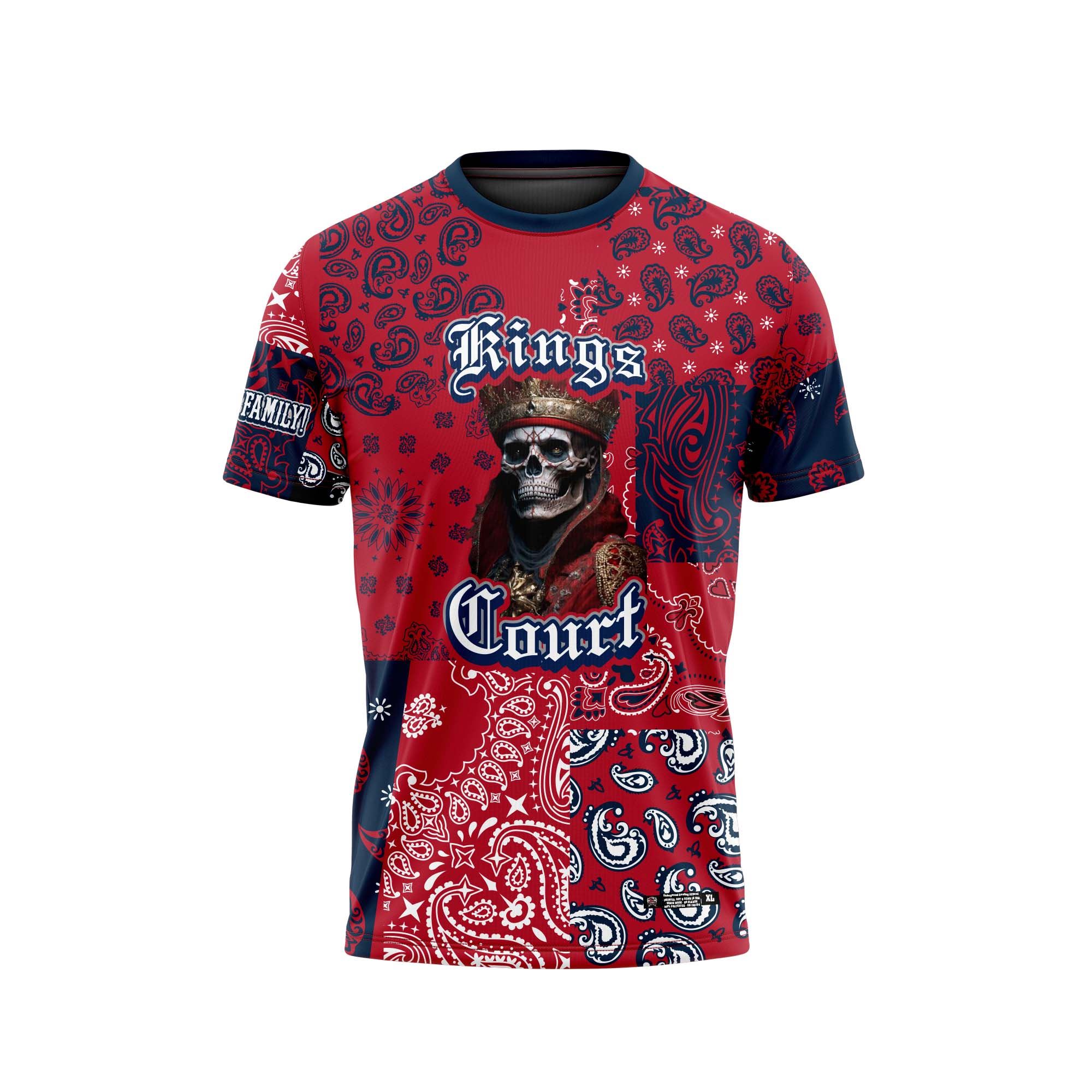 Kings Court Bandana Red Navy Jersey