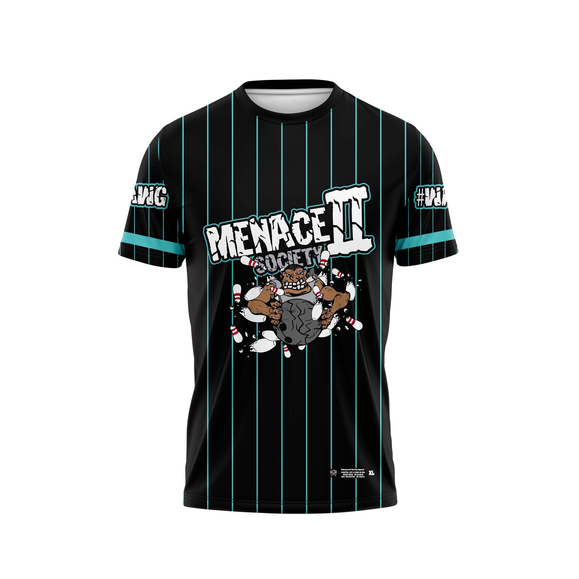 MENACE II SOCIETY Pinstripe Black Jersey