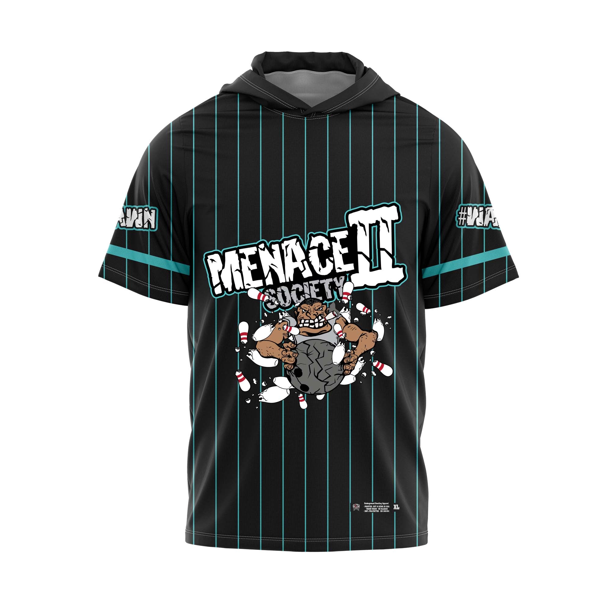 MENACE II SOCIETY Pinstripe Black Jersey