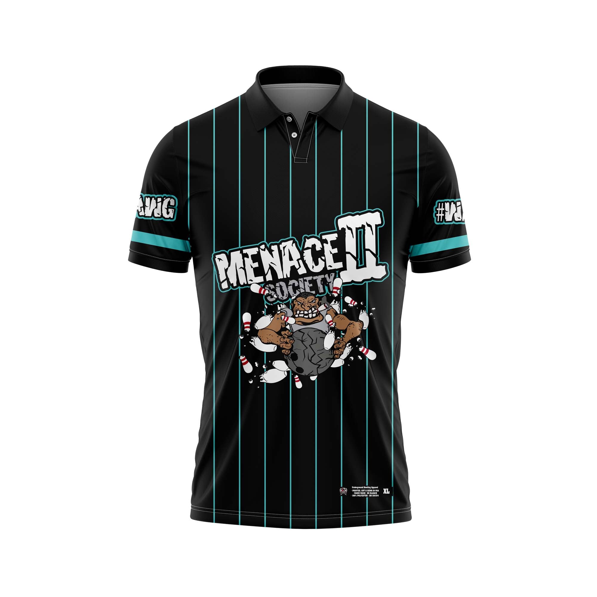 MENACE II SOCIETY Pinstripe Black Jersey