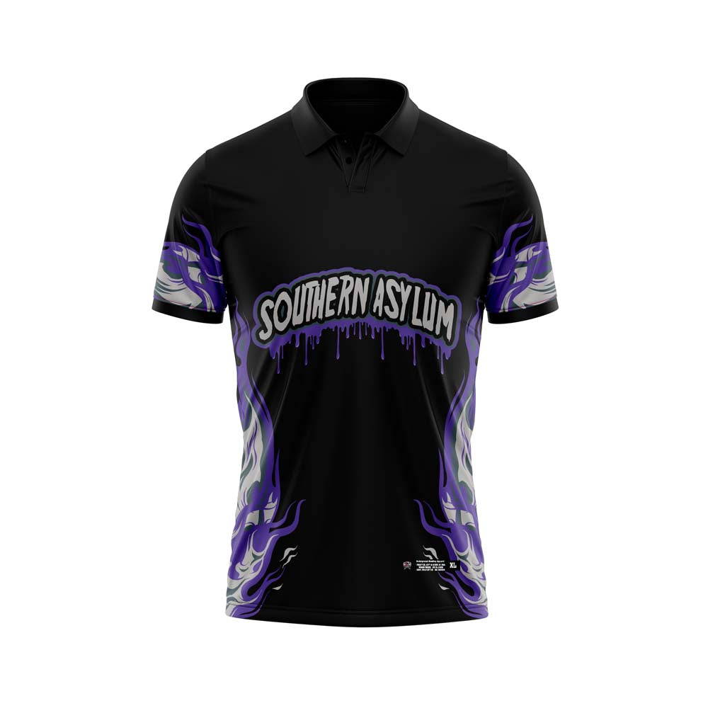 Southern Asylum Purple Gray Flame Jersey