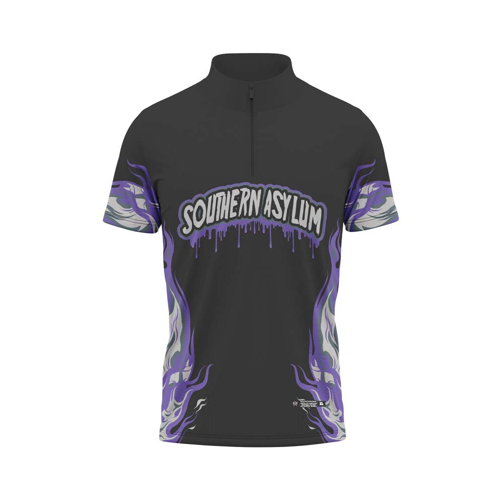 Southern Asylum Purple Gray Flame Jersey