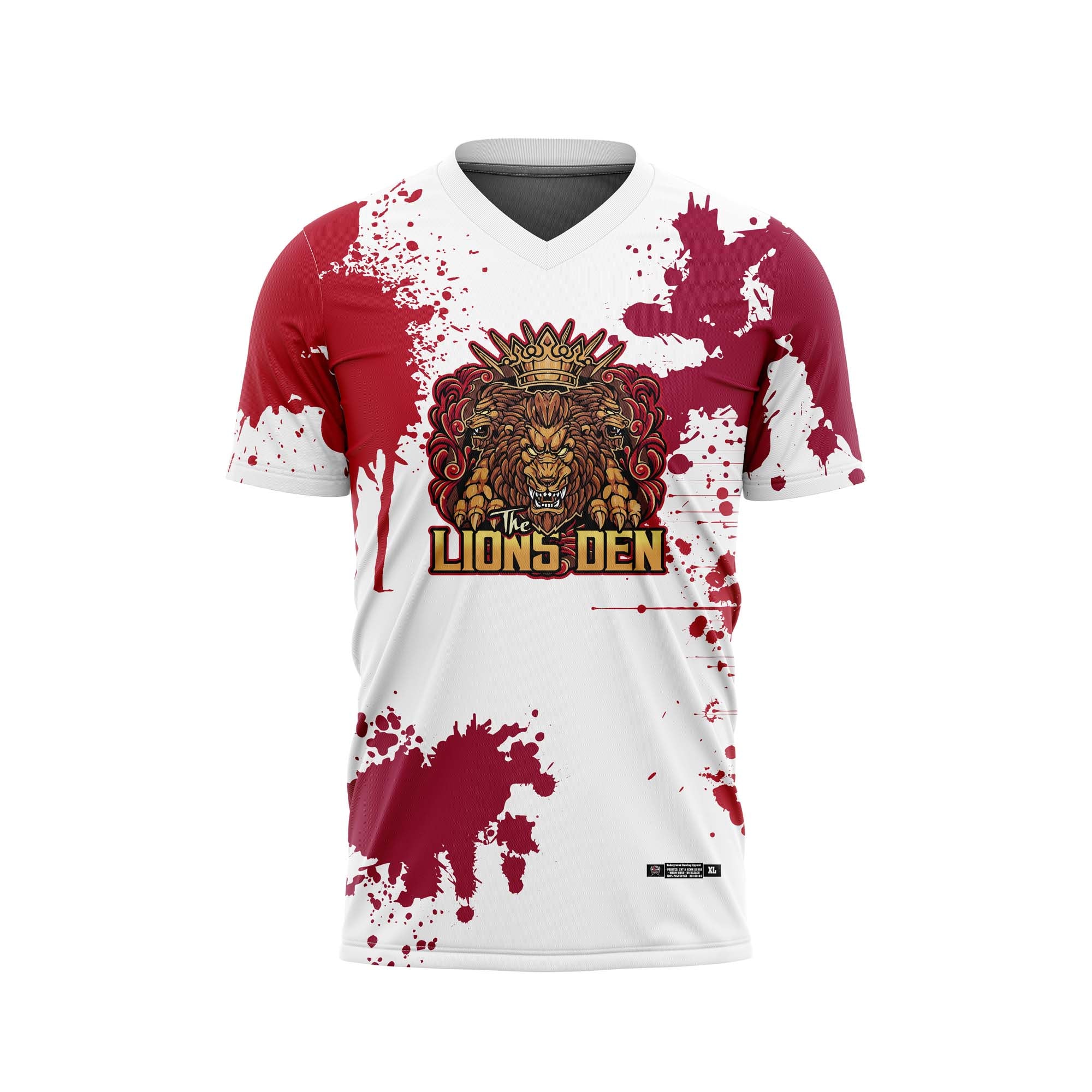 The Lions Den Splatter Red White Jerseys