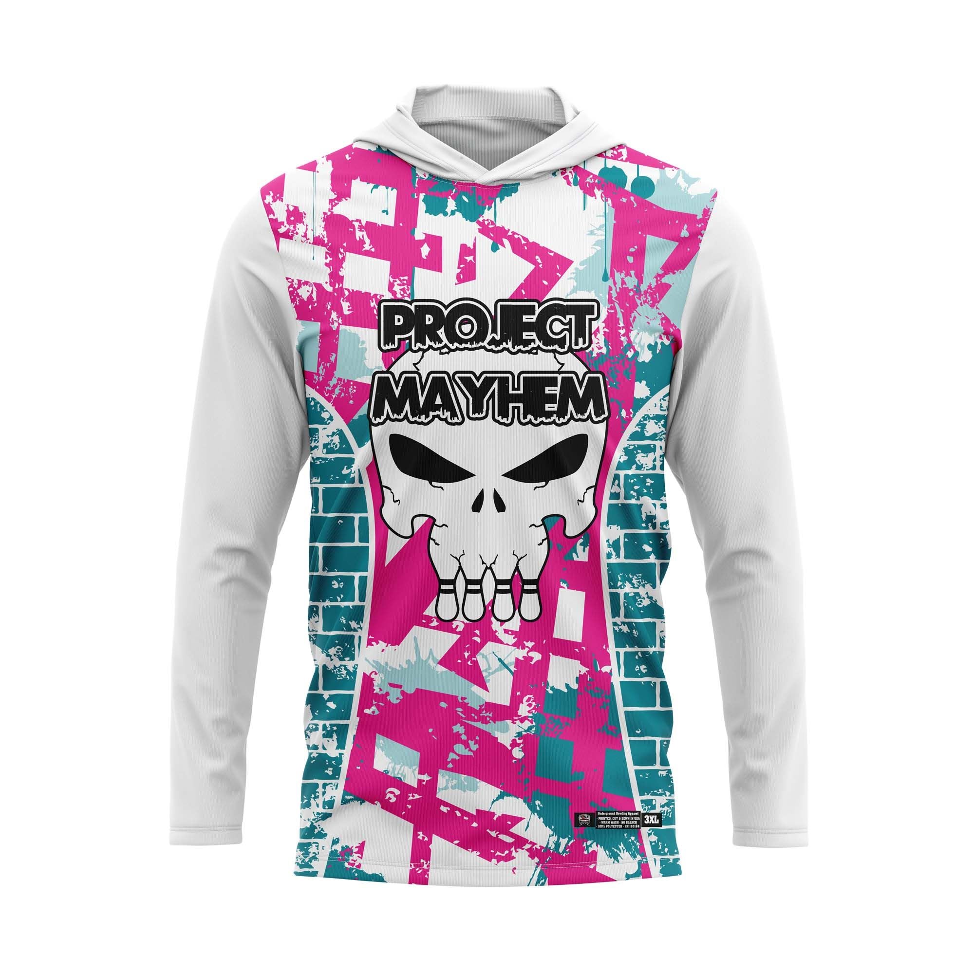 Project Mayhem White Aqua Pink Jersey