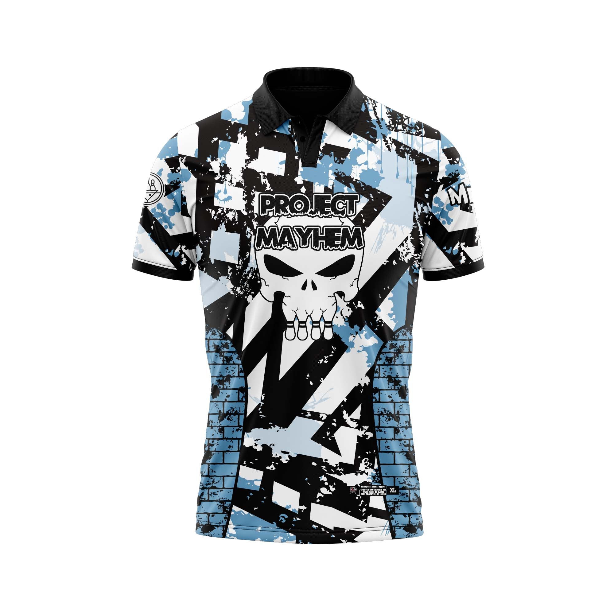 Project Mayhem White Carolina Black Jersey