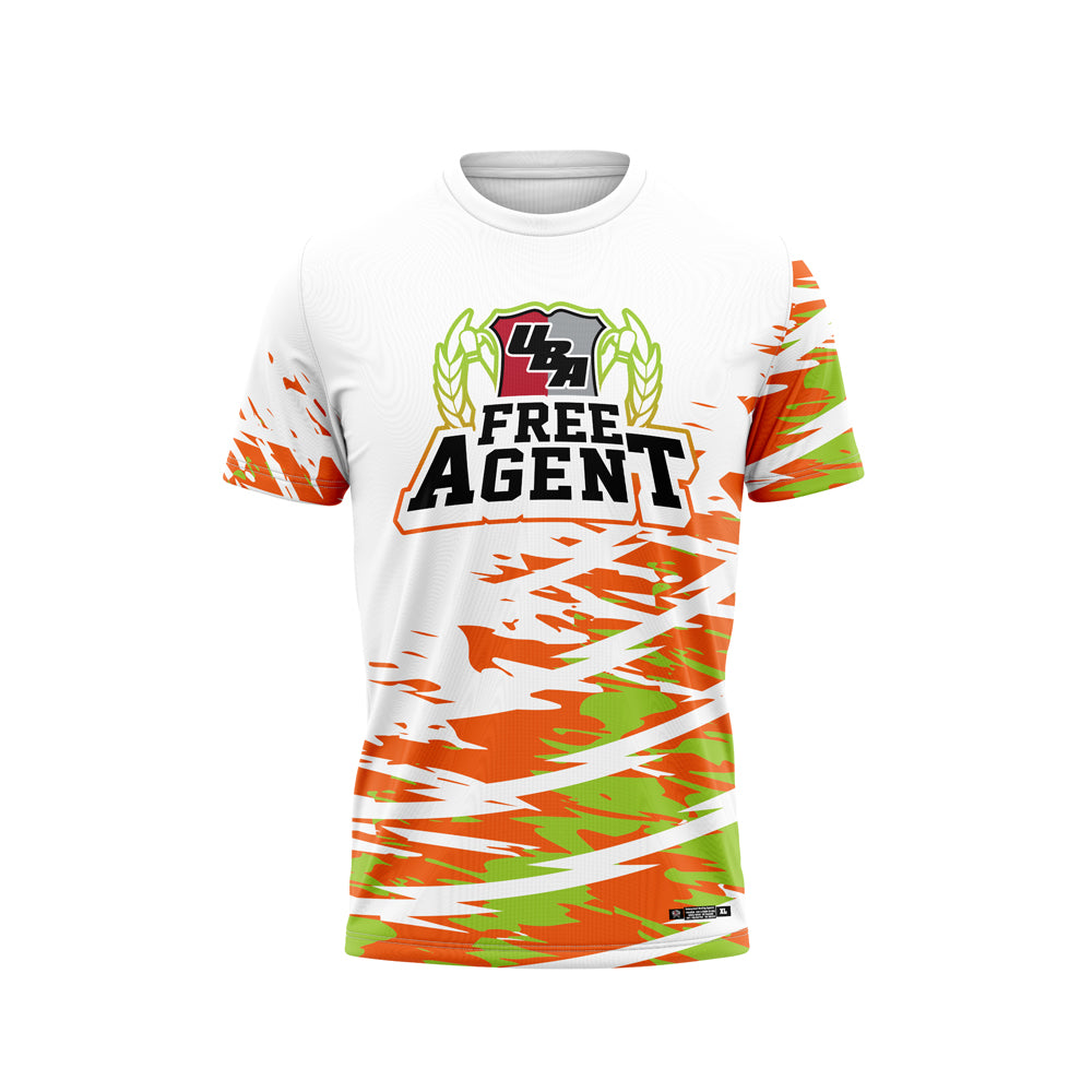 Free Agent White Orange Jersey