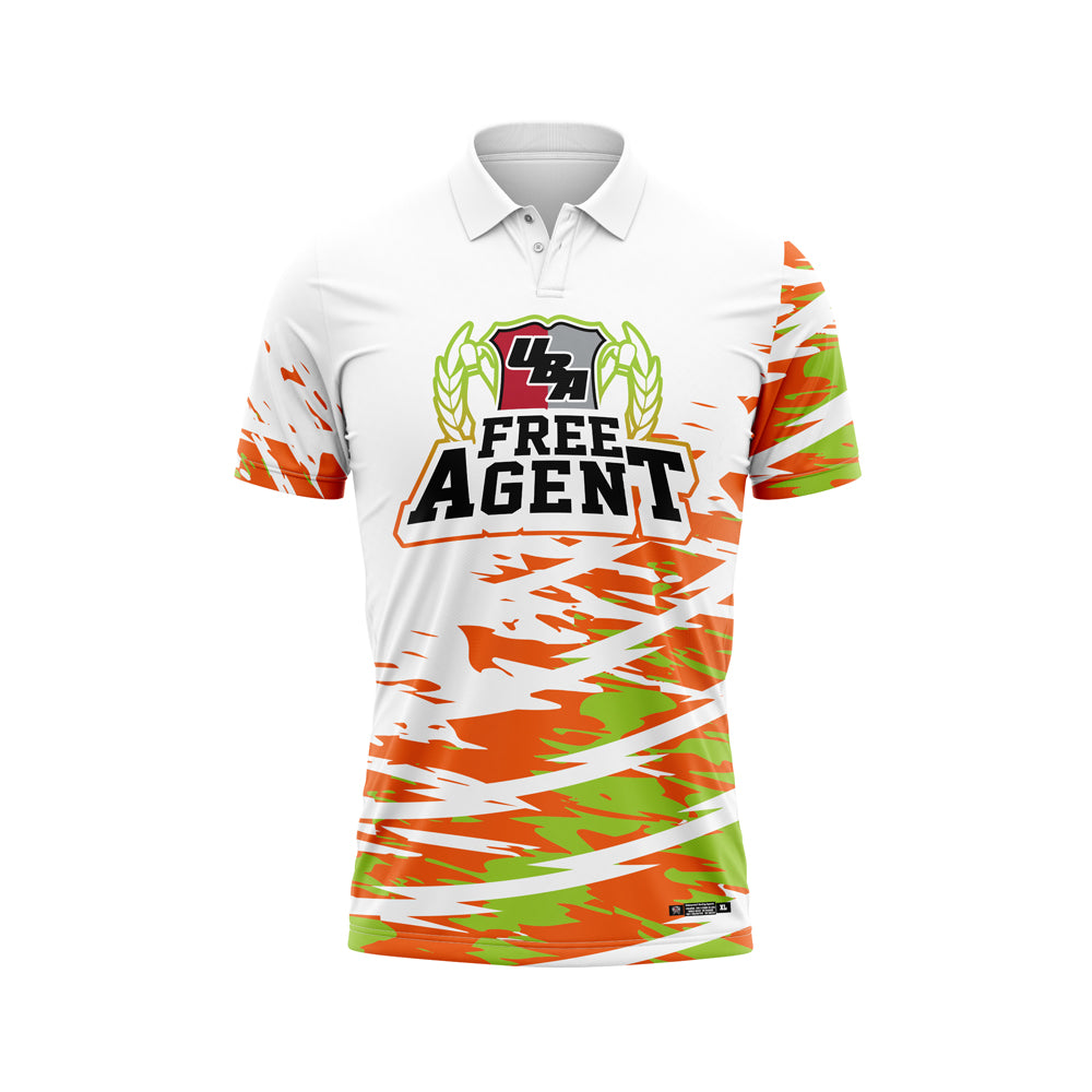 Free Agent White Orange Jersey