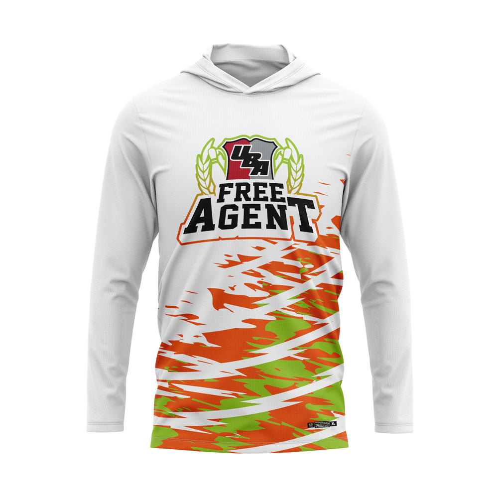 Free Agent White Orange Jersey