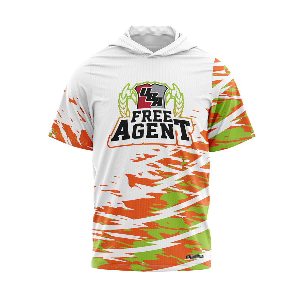 Free Agent White Orange Jersey