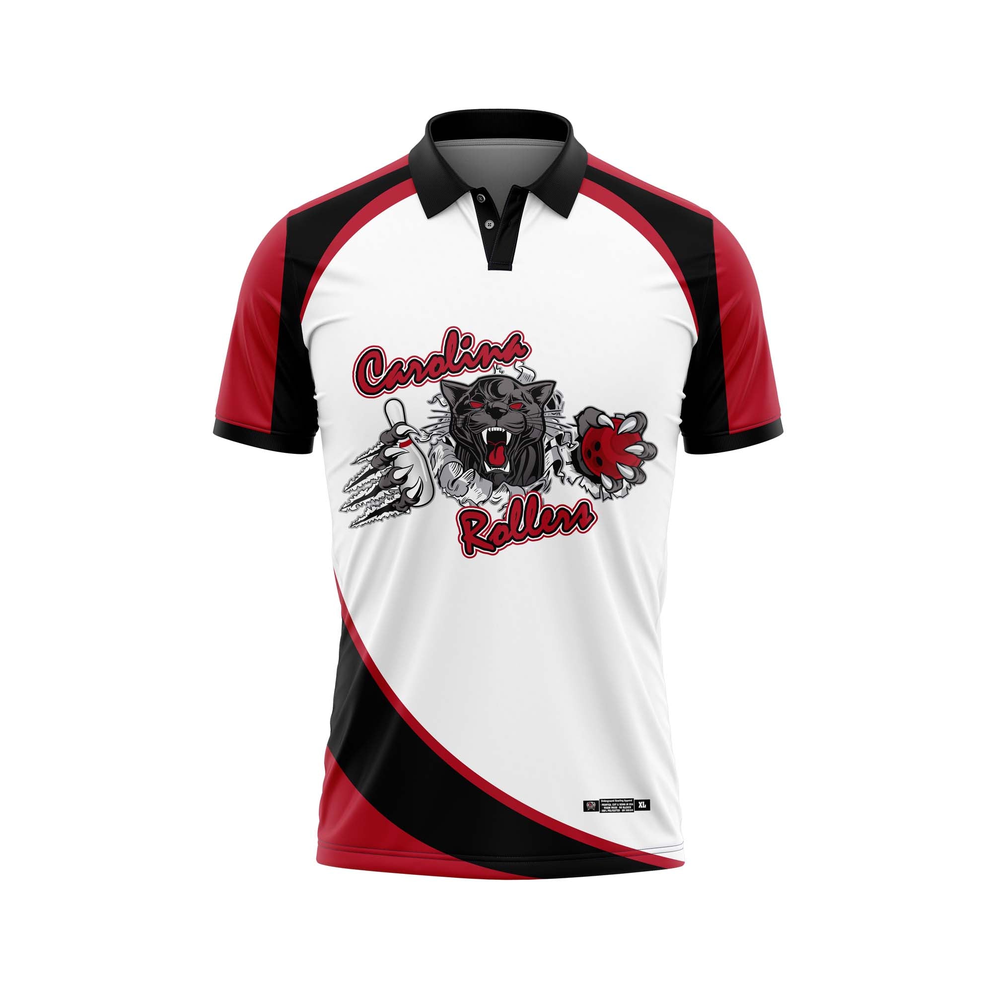 Carolina Rollers White Red Jersey