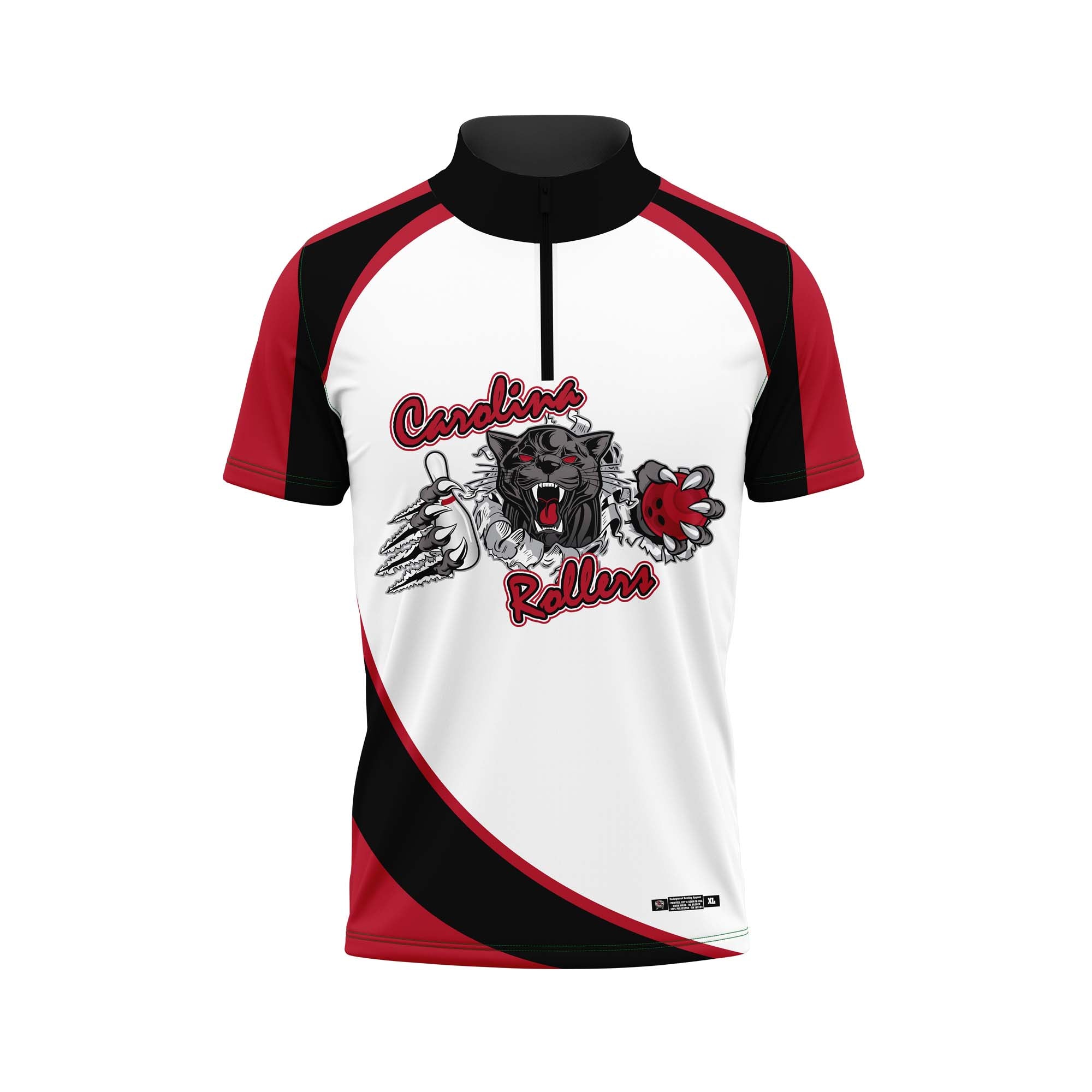 Carolina Rollers White Red Jersey