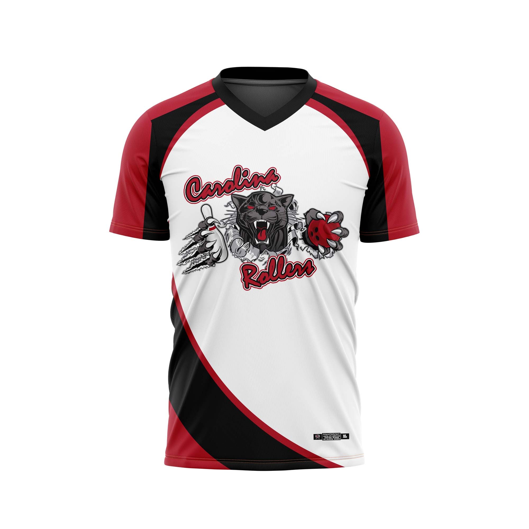 Carolina Rollers White Red Jersey