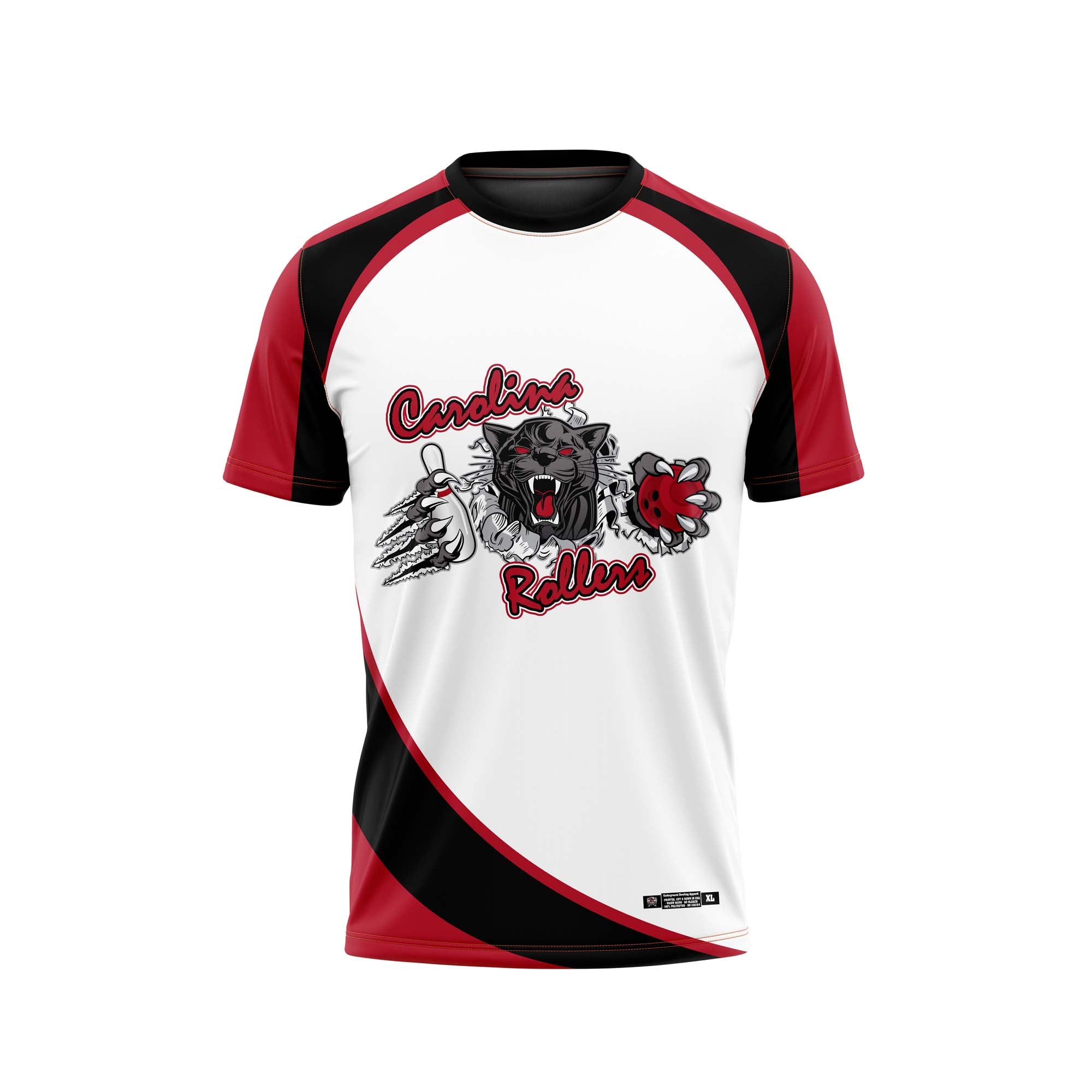 Carolina Rollers White Red Jersey