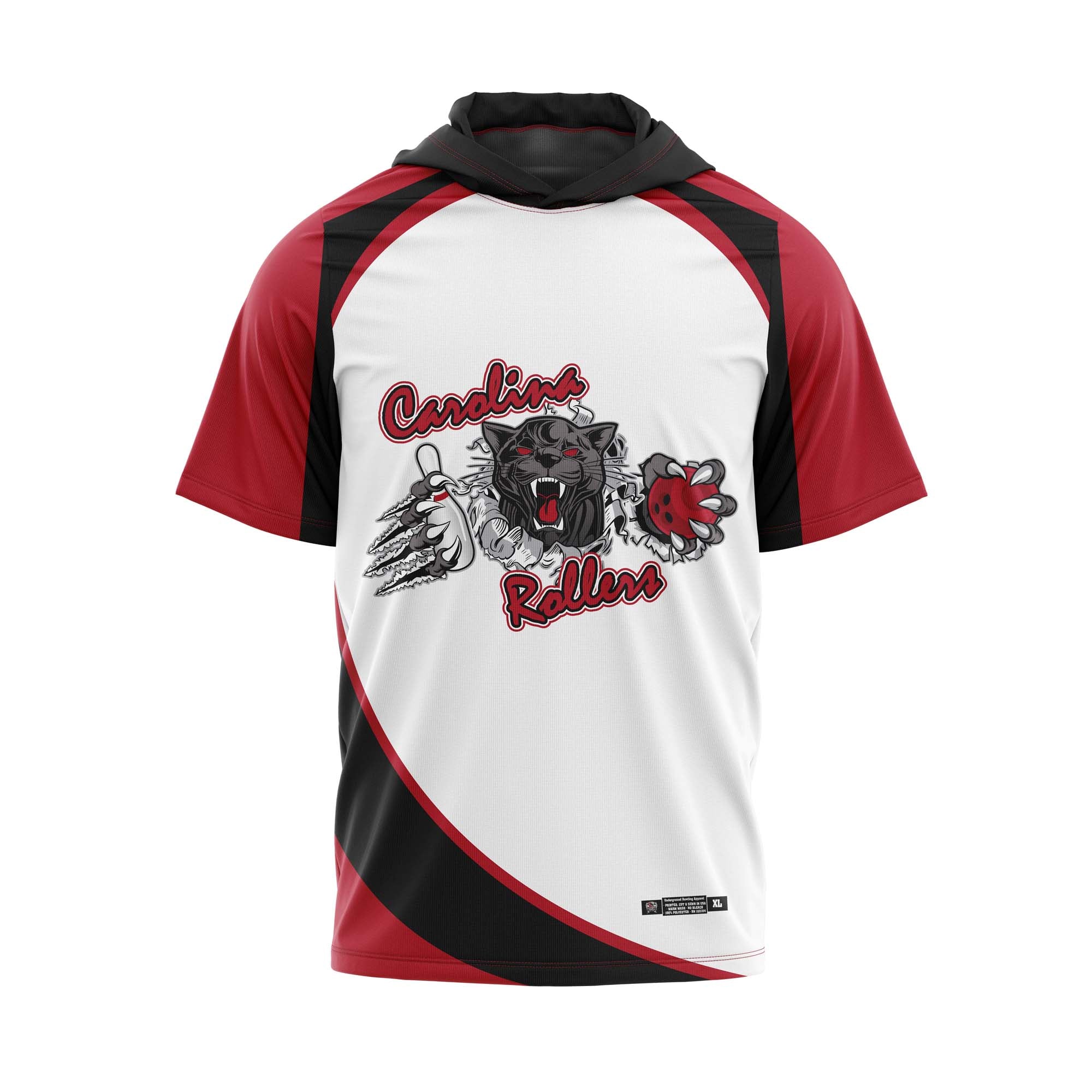 Carolina Rollers White Red Jersey