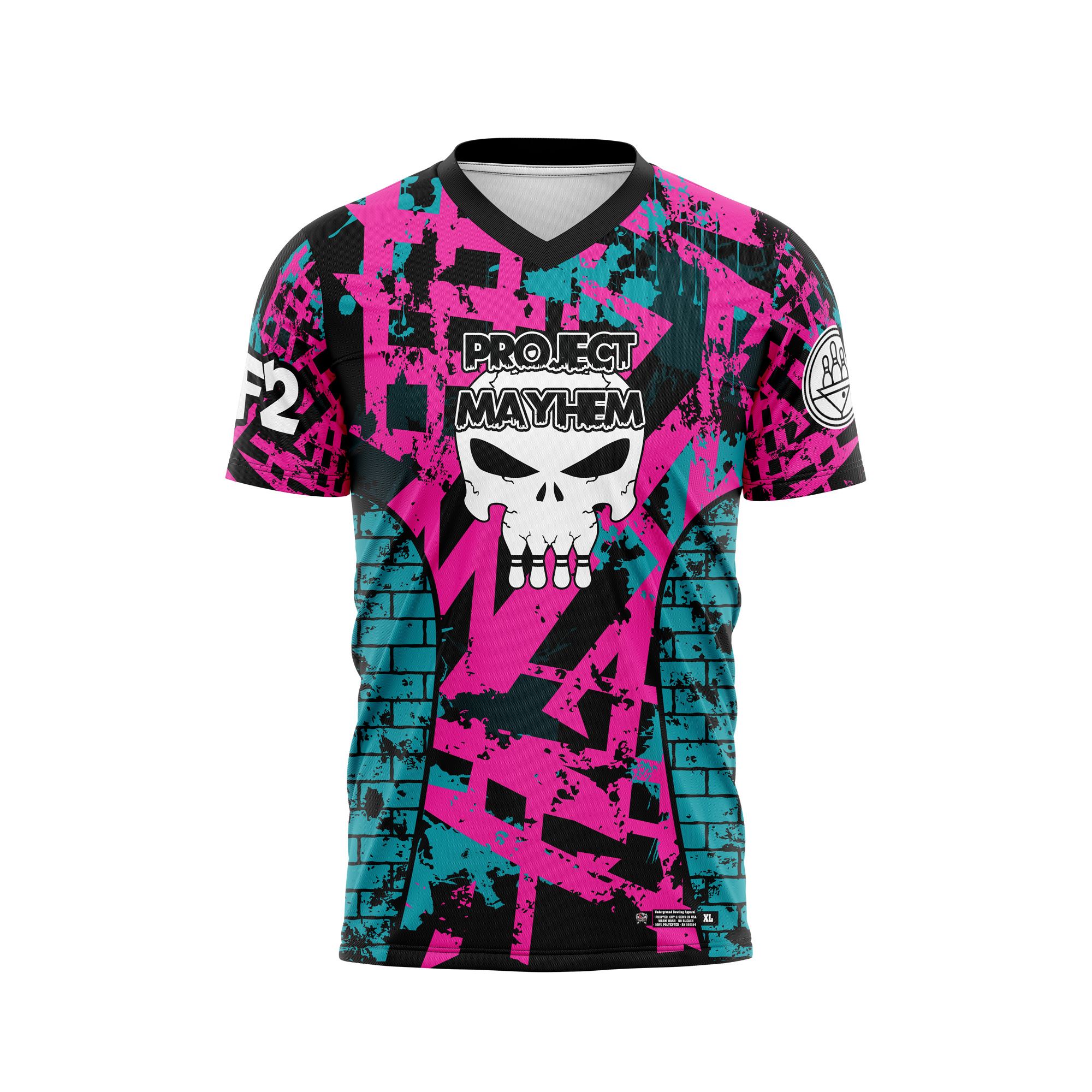 Project Mayhem Black Aqua Pink Jersey