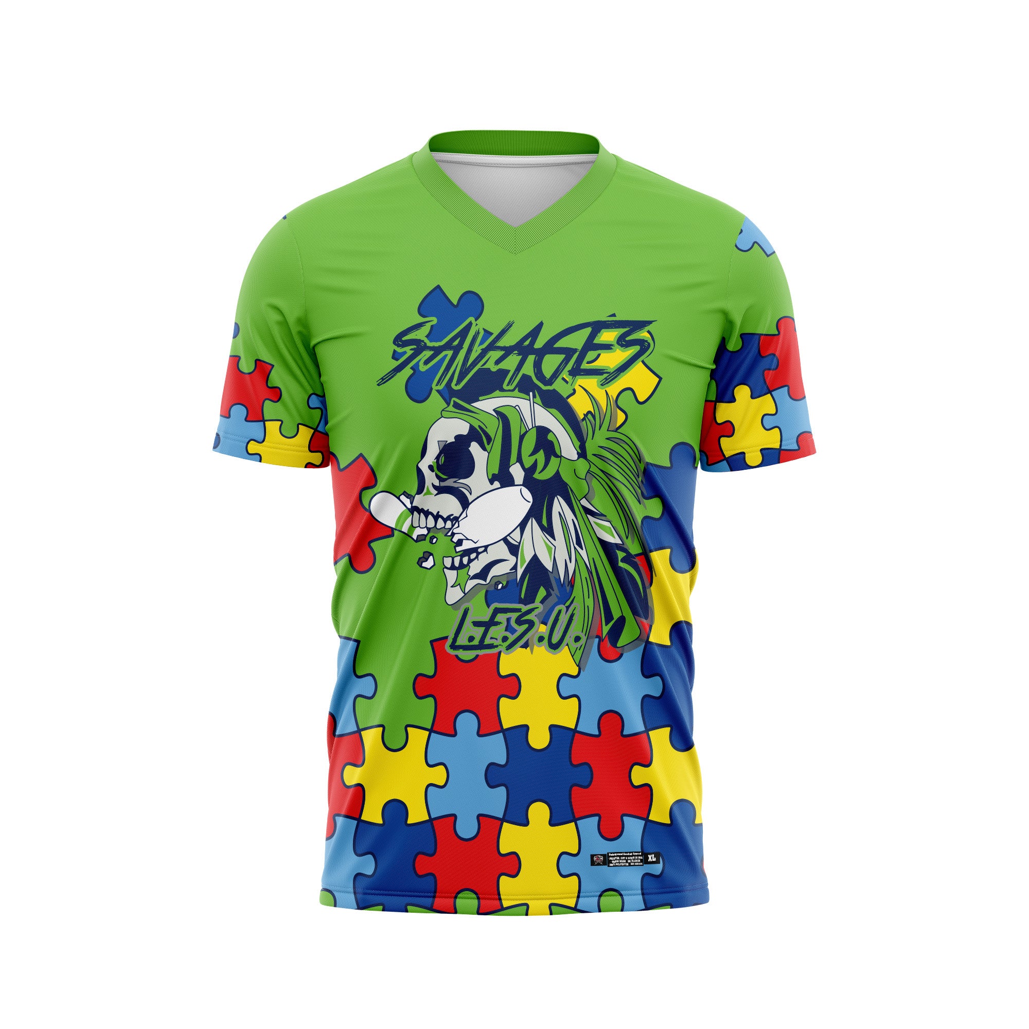 Spartanburg Savages Autism Jersey