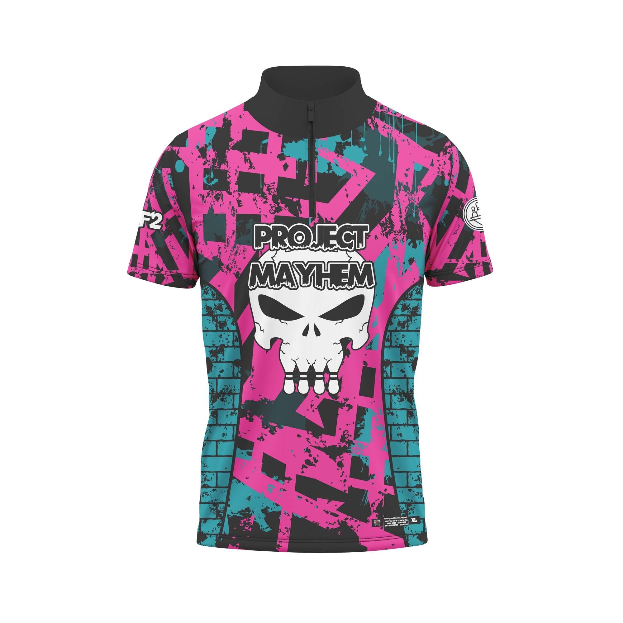 Project Mayhem Black Aqua Pink Jersey