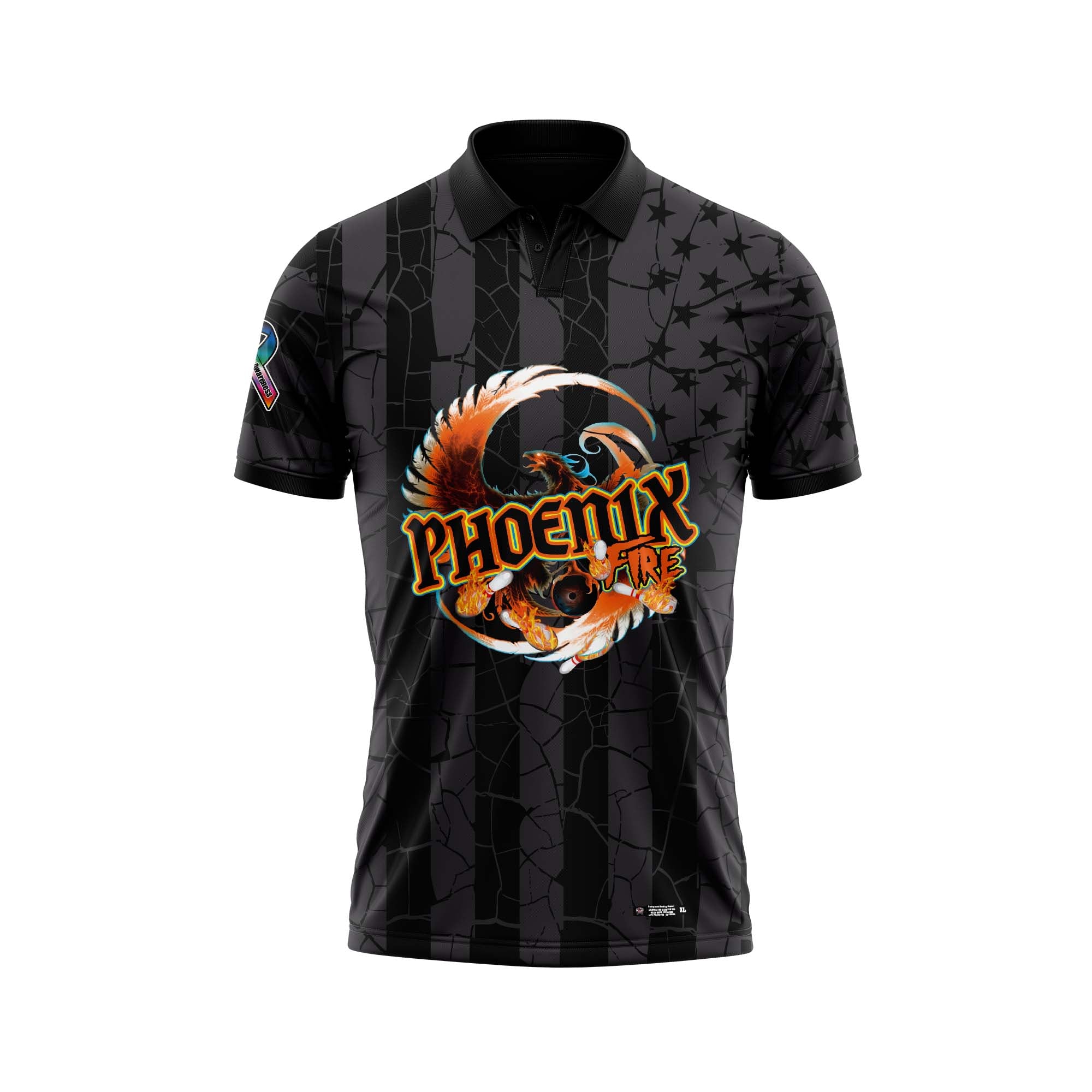 Pheonix Fire Black Flag All Cancer Jersey