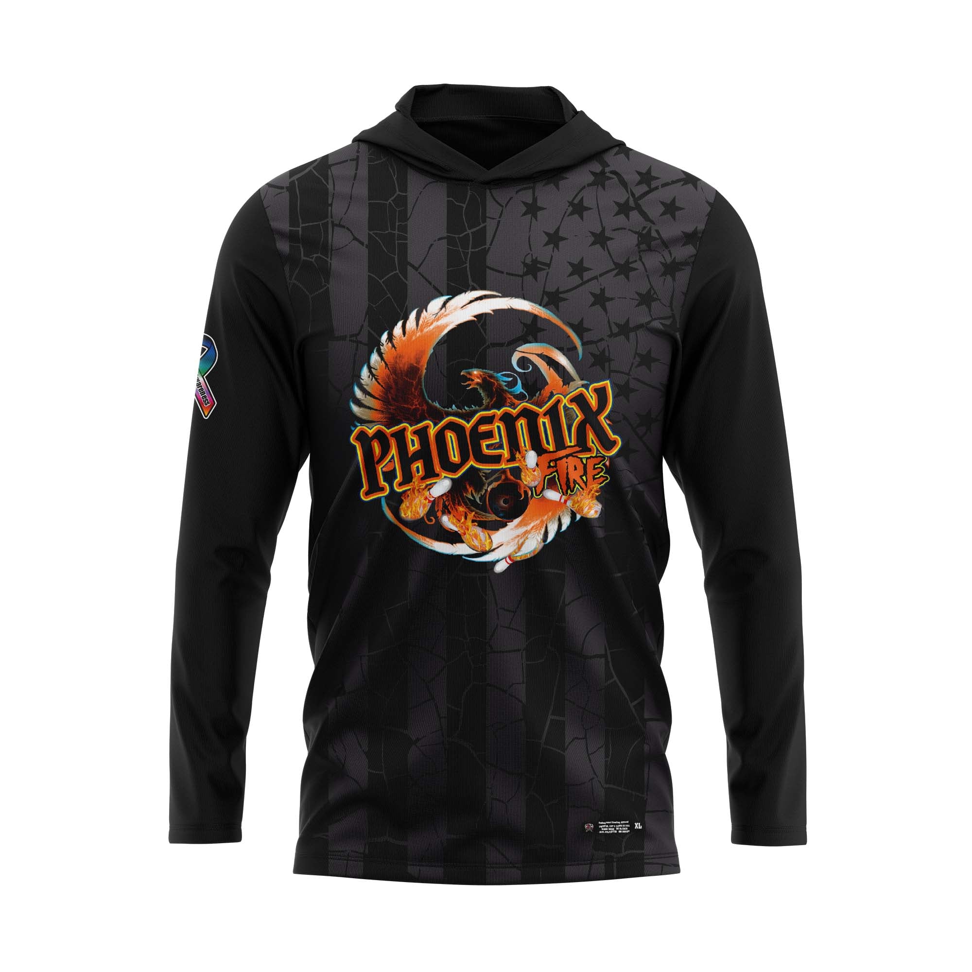 Pheonix Fire Black Flag All Cancer Jersey