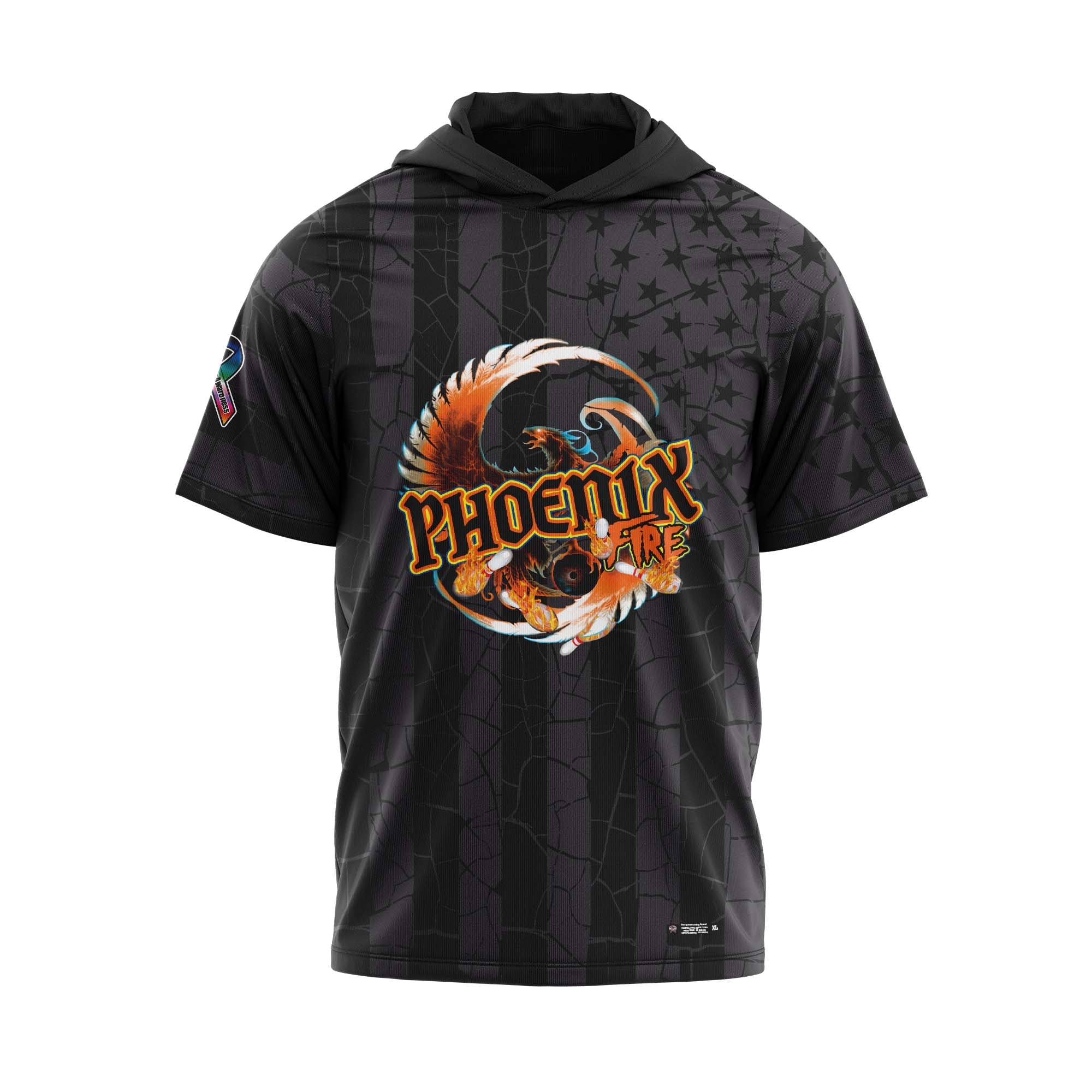 Pheonix Fire Black Flag All Cancer Jersey