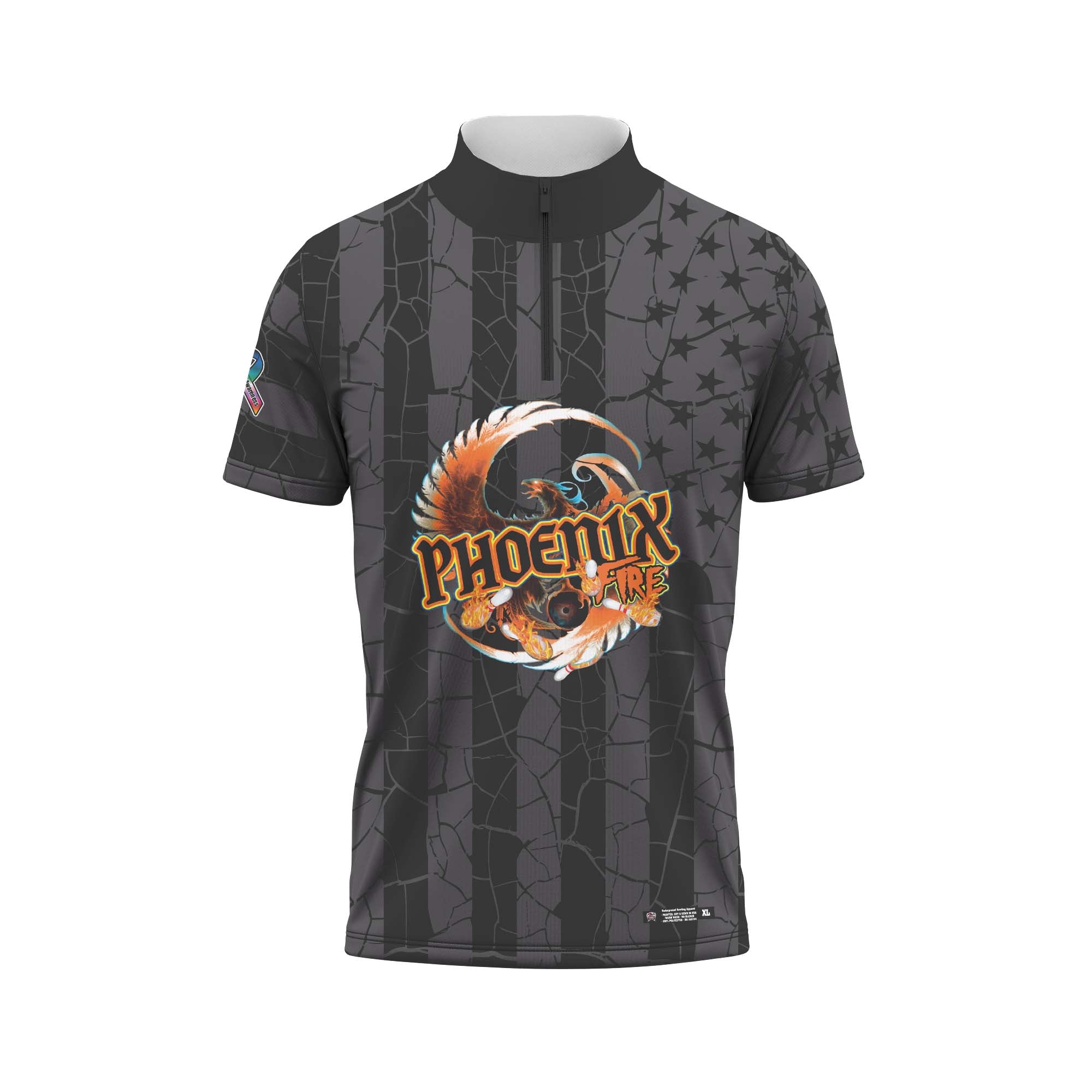 Pheonix Fire Black Flag All Cancer Jersey